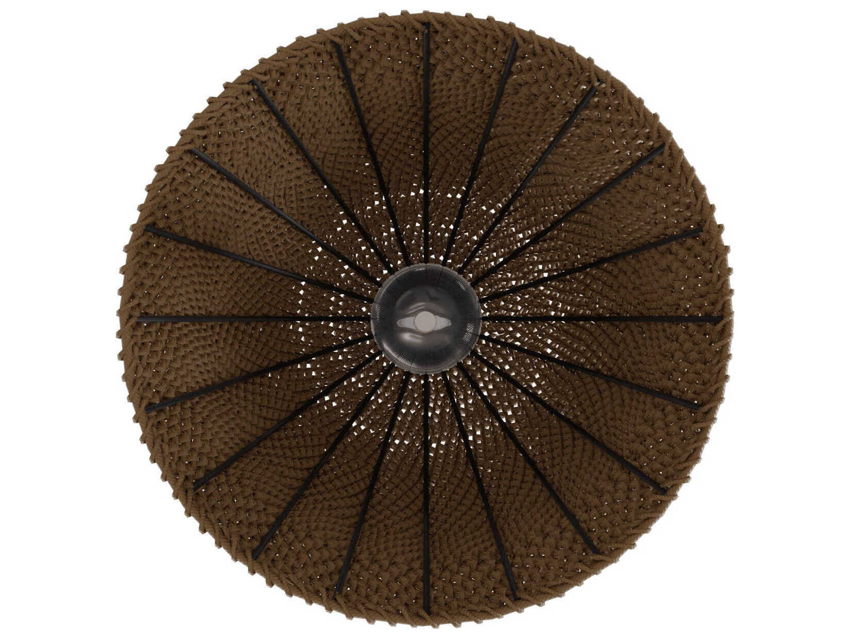 Avenue Lighting Malibu 1-Light Natural Hemp Rope Brown Bell Pendant