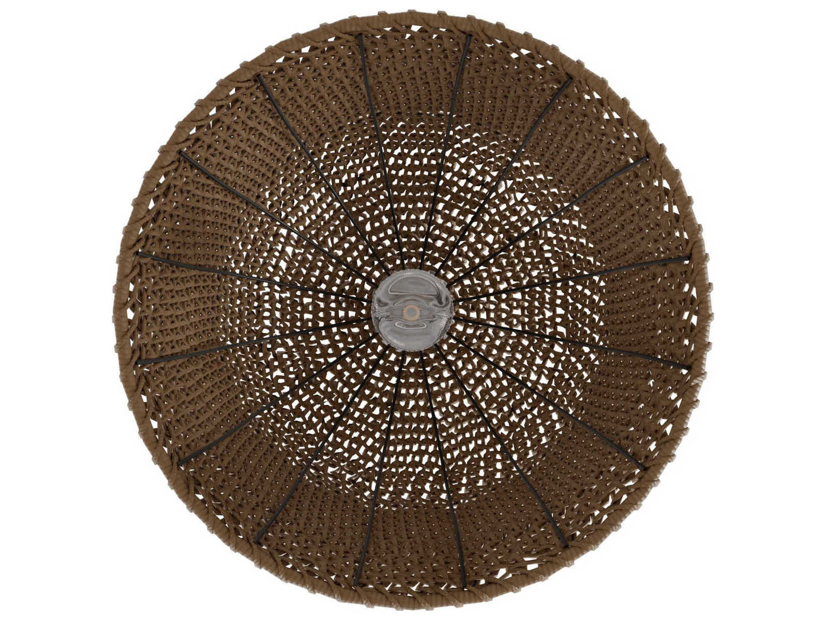 Avenue Lighting Malibu 1-Light Natural Hemp Rope Brown Bell Pendant