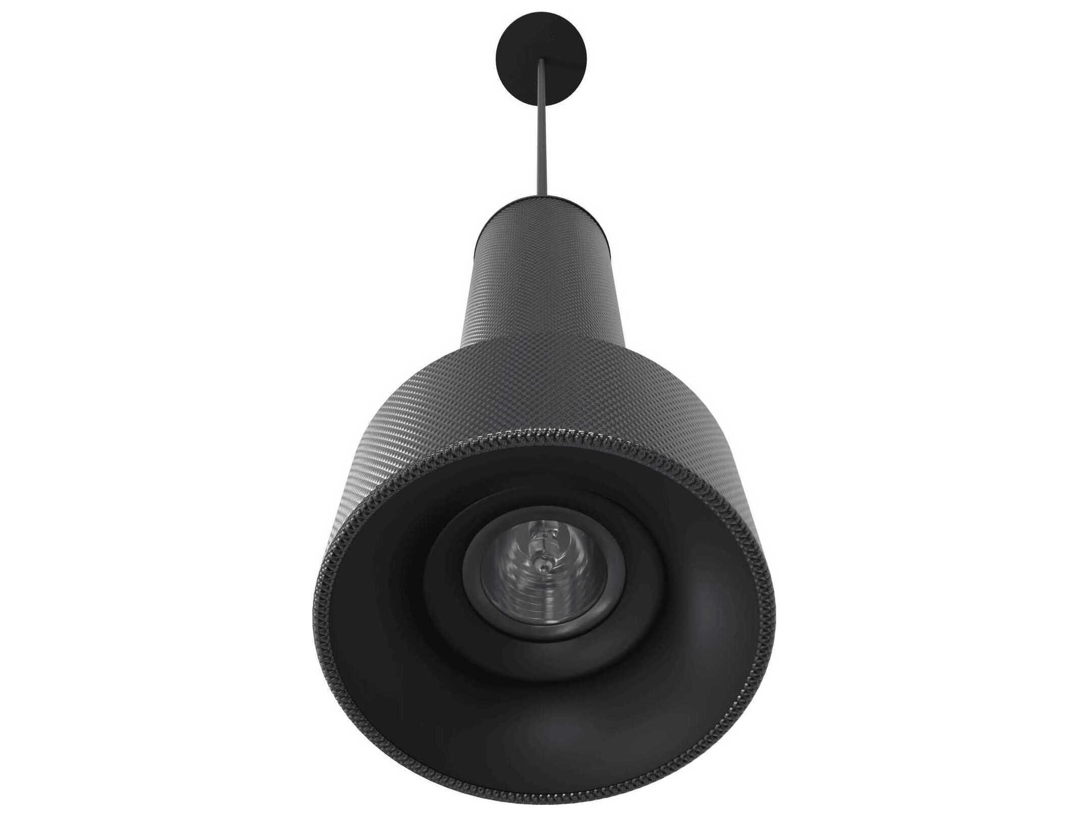 Avenue Lighting Cicada 1-Light Knurled Dark Grey Cylinder Mini Pendant