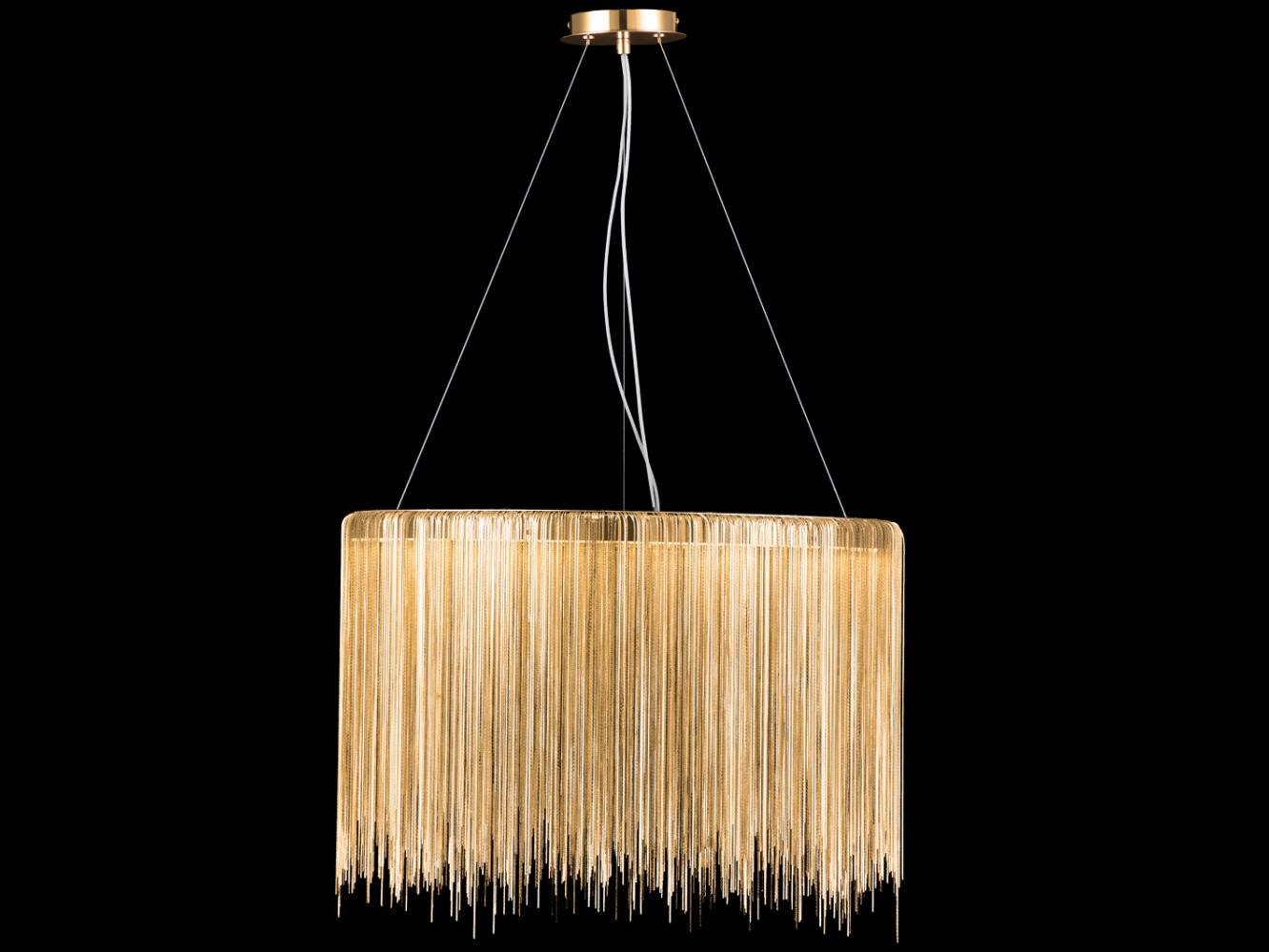 Avenue Lighting Fountain Ave Gold Drum Pendant