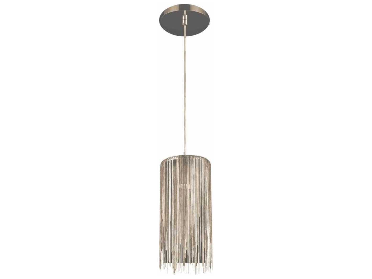 Avenue Lighting Fountain Ave 1-Light Chrome Cylinder Mini Pendant