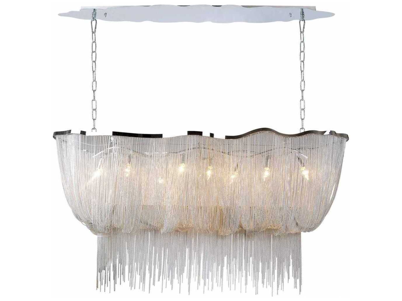 Avenue Lighting Mullholand Dr 6-Light Polish Chrome Jewelry Chain Island Pendant