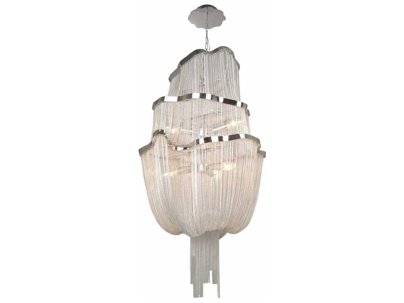 Avenue Lighting Mullholand Dr 6-Light Polish Chrome Jewelry Chain Tiered Chandelier