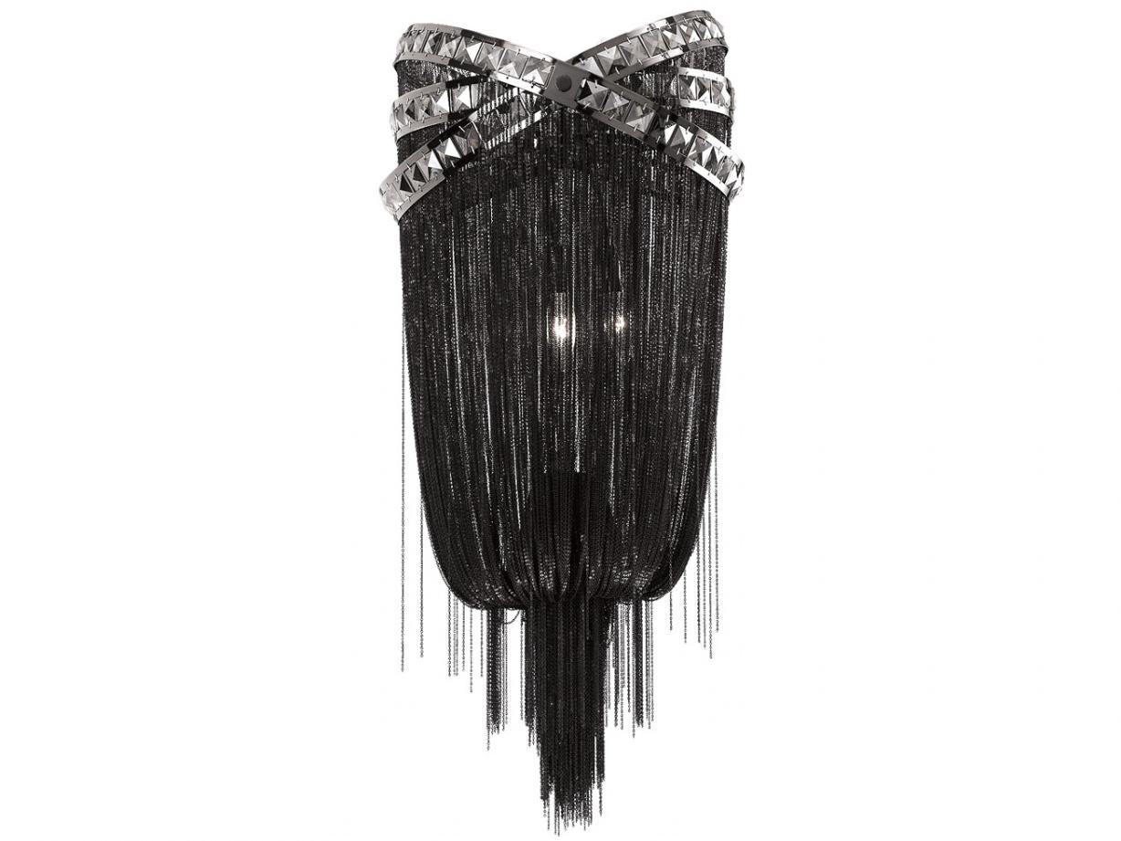 Avenue Lighting Wilshire Blvd 4-Light Black Chrome Wall Sconce