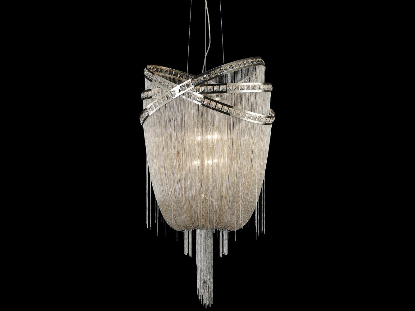 Avenue Lighting Wilshire Blvd 4-Light Polish Nickel Black Chandelier