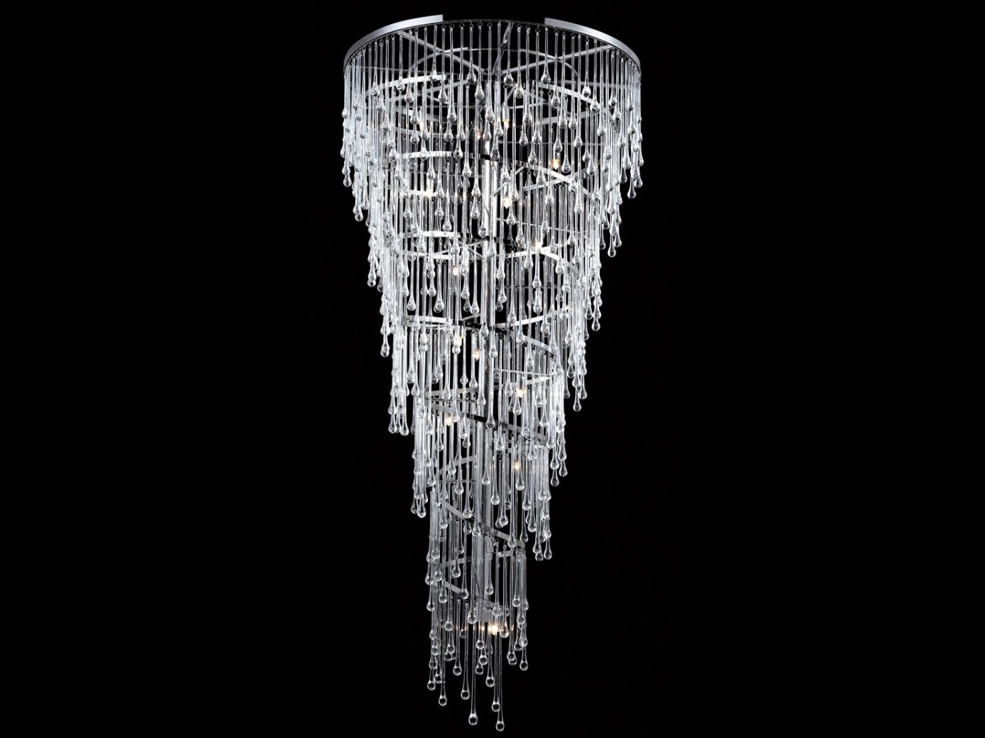 Avenue Lighting Hollywood Blvd 29-Light Polish Nickel Tiered Chandelier