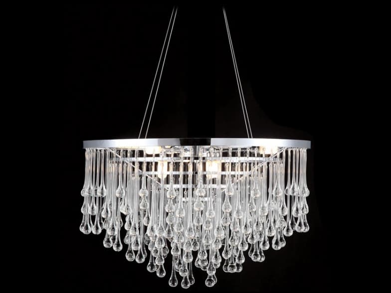 Avenue Lighting Hollywood Blvd 9-Light Polish Nickel Chandelier