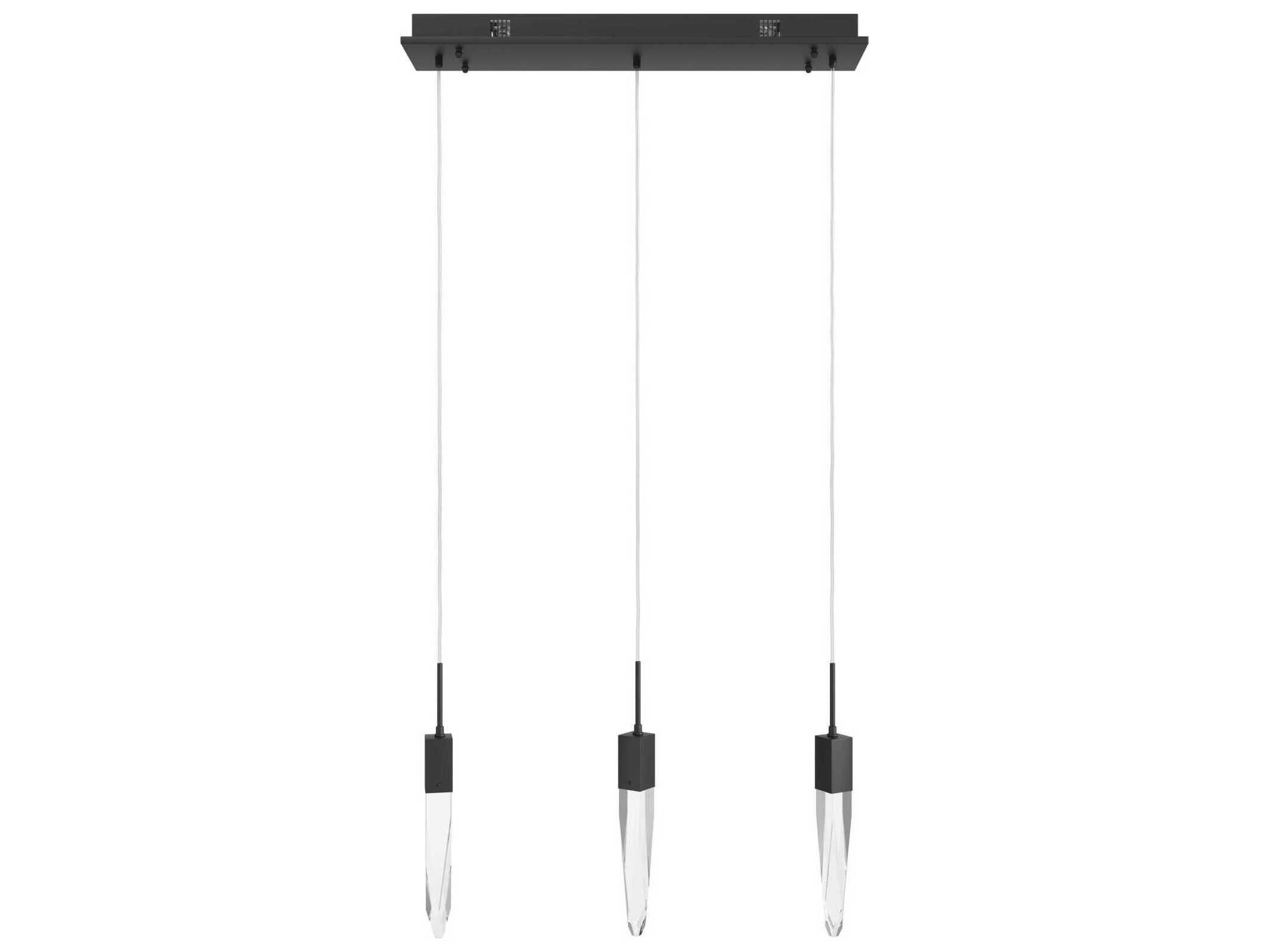 Avenue Lighting Aspen 3-Light Black Linear Pendant