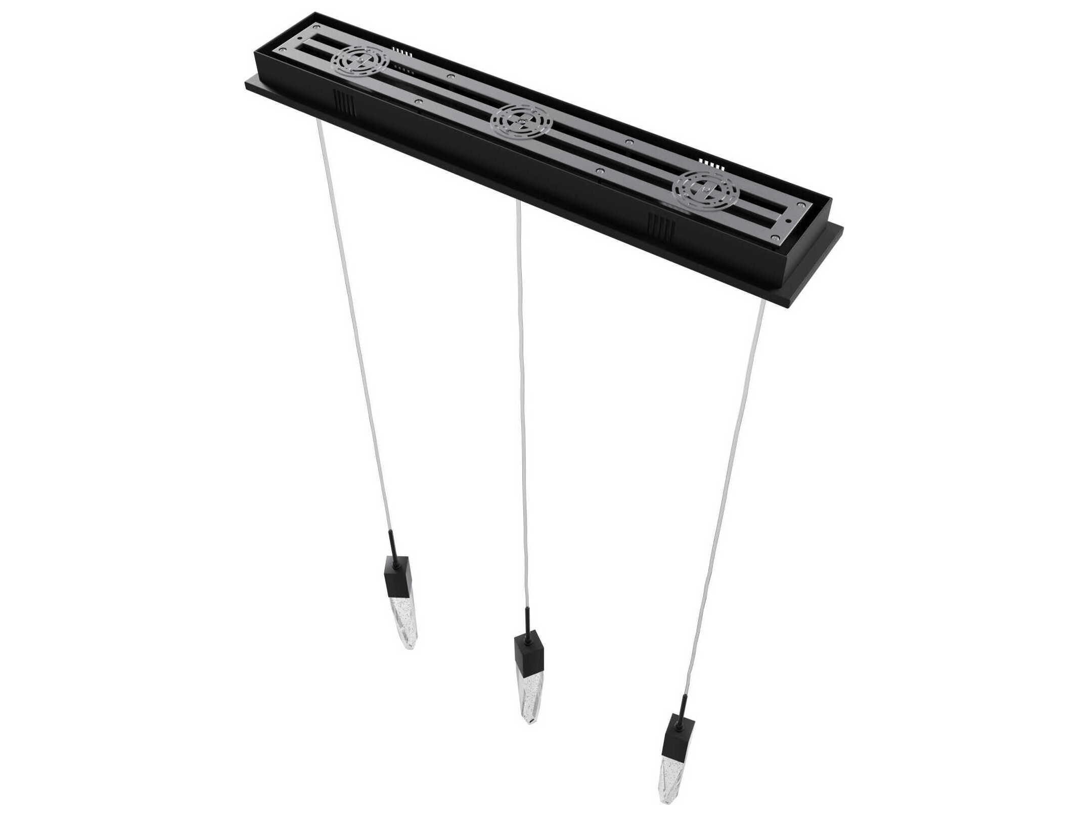 Avenue Lighting Aspen 3-Light Black Linear Pendant