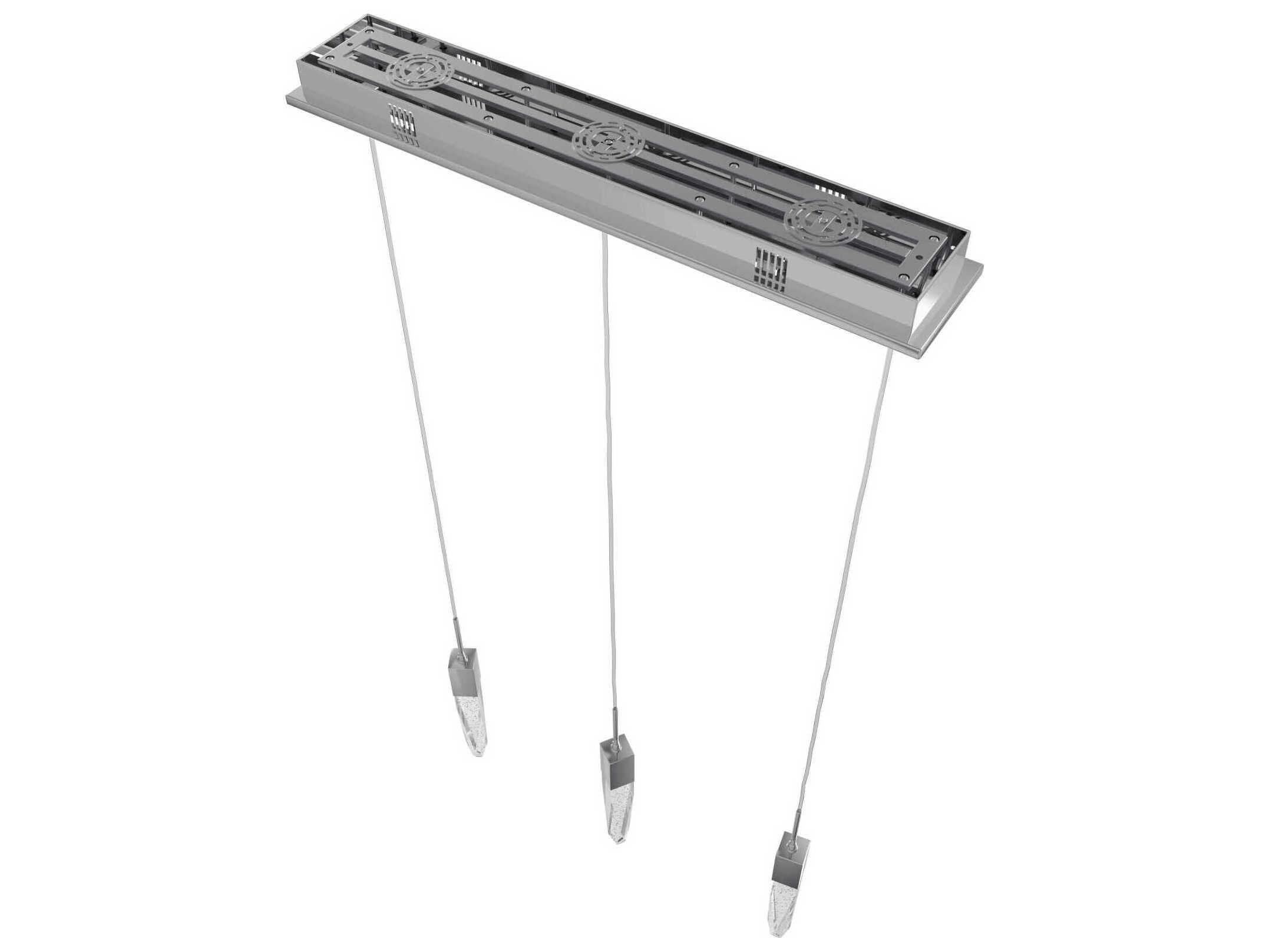 Avenue Lighting Aspen 3-Light Polished Chrome Linear Pendant