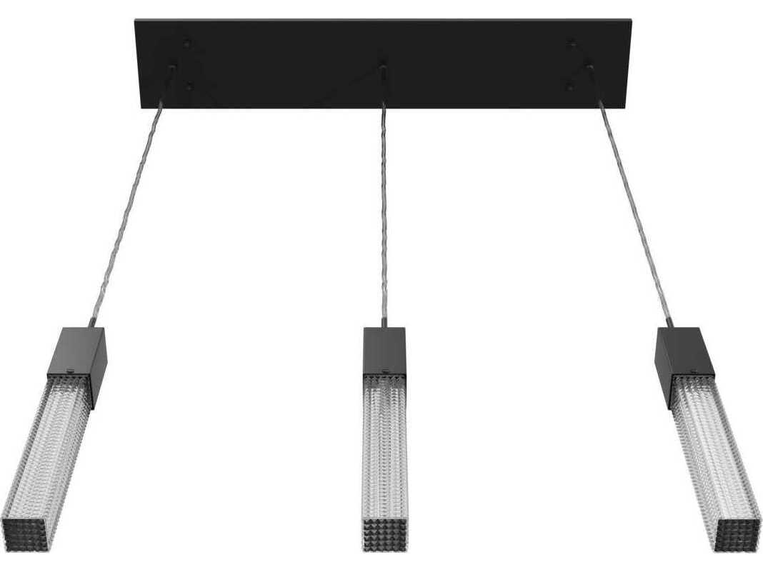 Avenue Lighting Boa 3-Light Black Linear Island Pendant