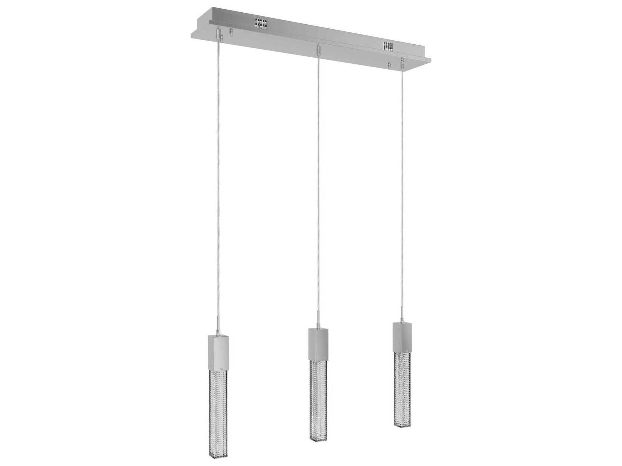 Avenue Lighting Boa 3-Light Polished Chrome Linear Island Pendant