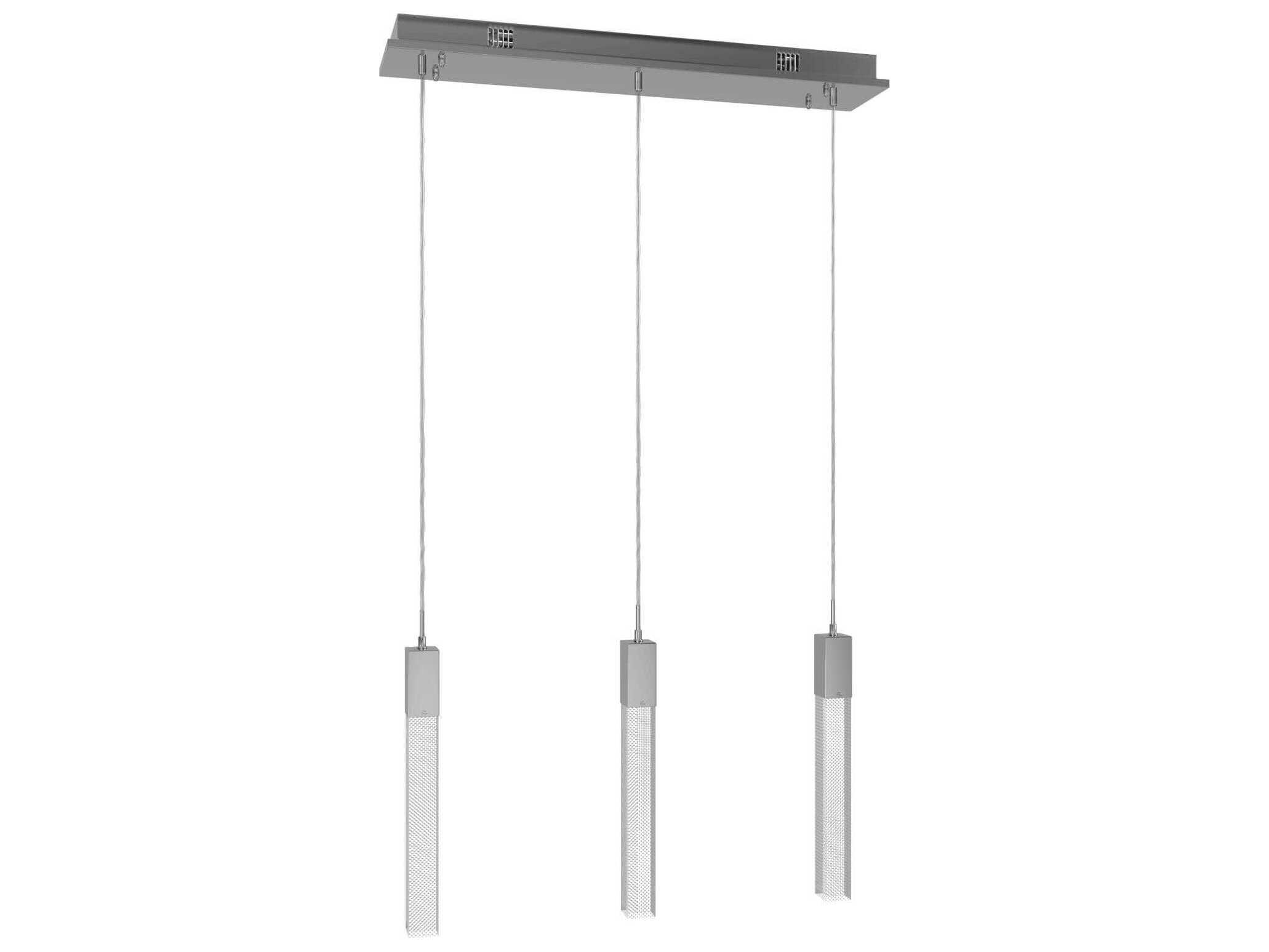 Avenue Lighting The Original Glacier 3-Light Polished Chrome Linear Pendant