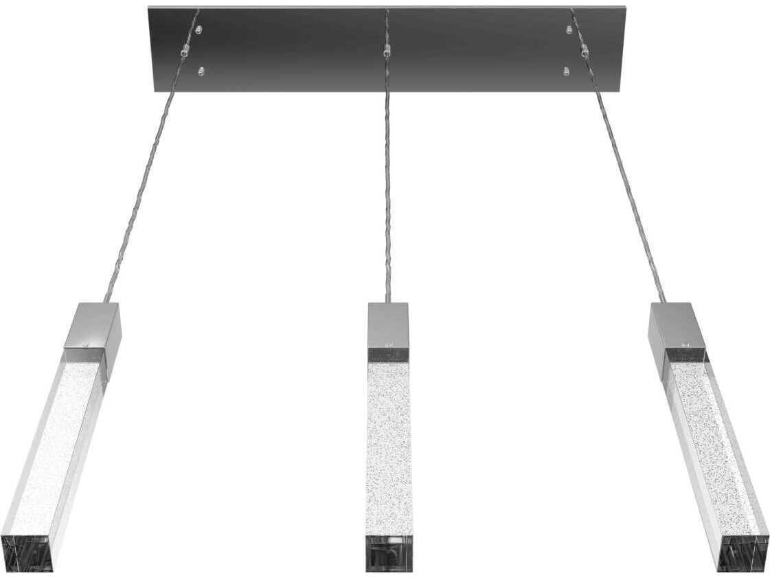 Avenue Lighting The Original Glacier 3-Light Polished Chrome Linear Pendant