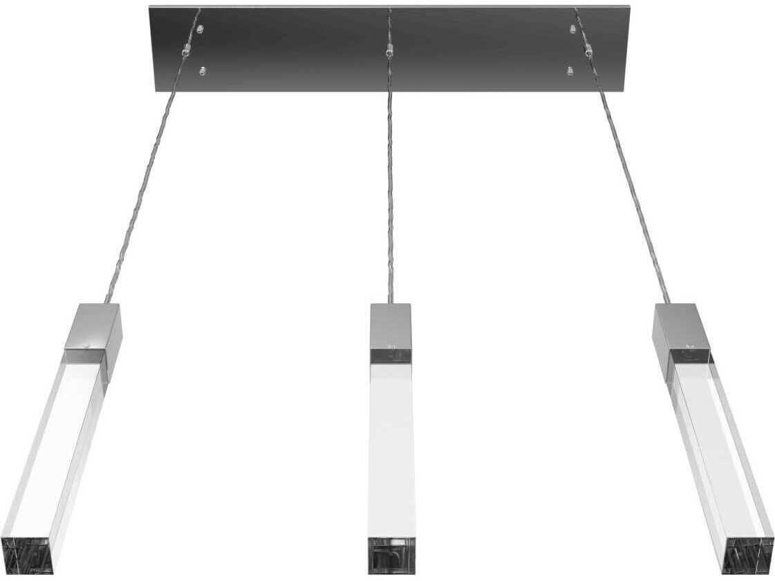 Avenue Lighting The Original Glacier 3-Light Polished Chrome Linear Pendant