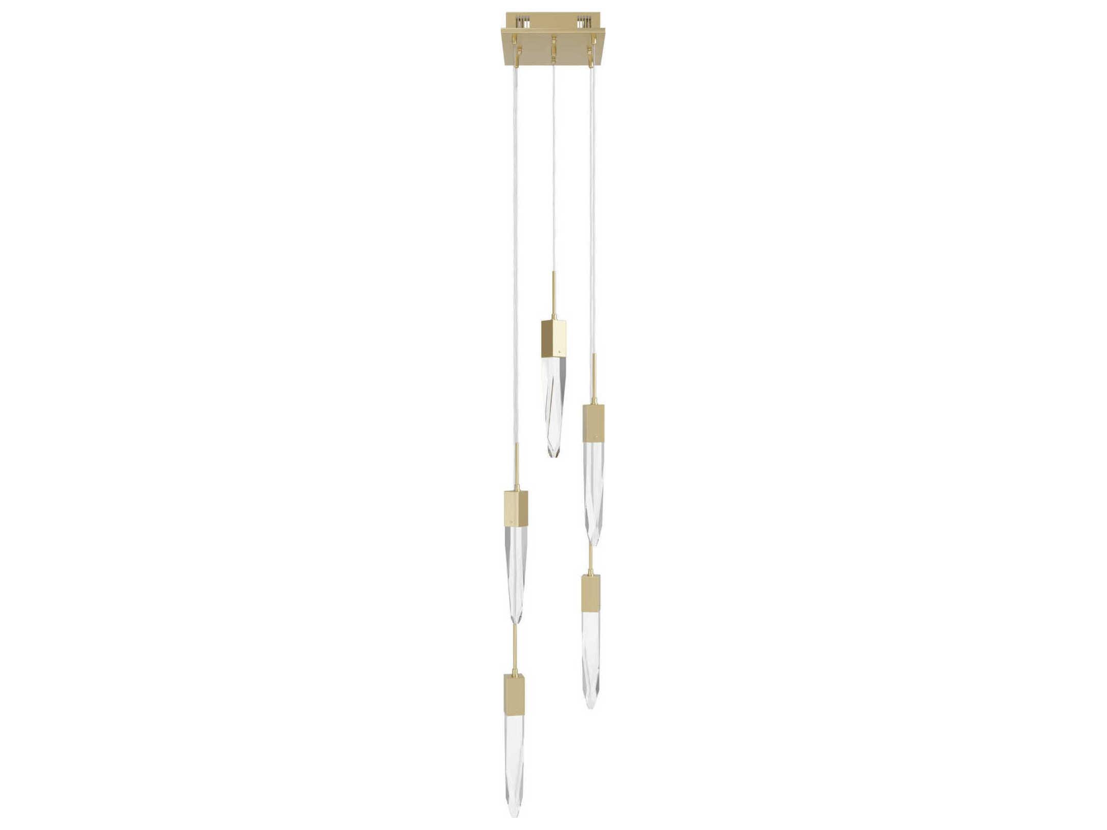 Avenue Lighting Aspen 5-Light Brushed Brass Linear Pendant