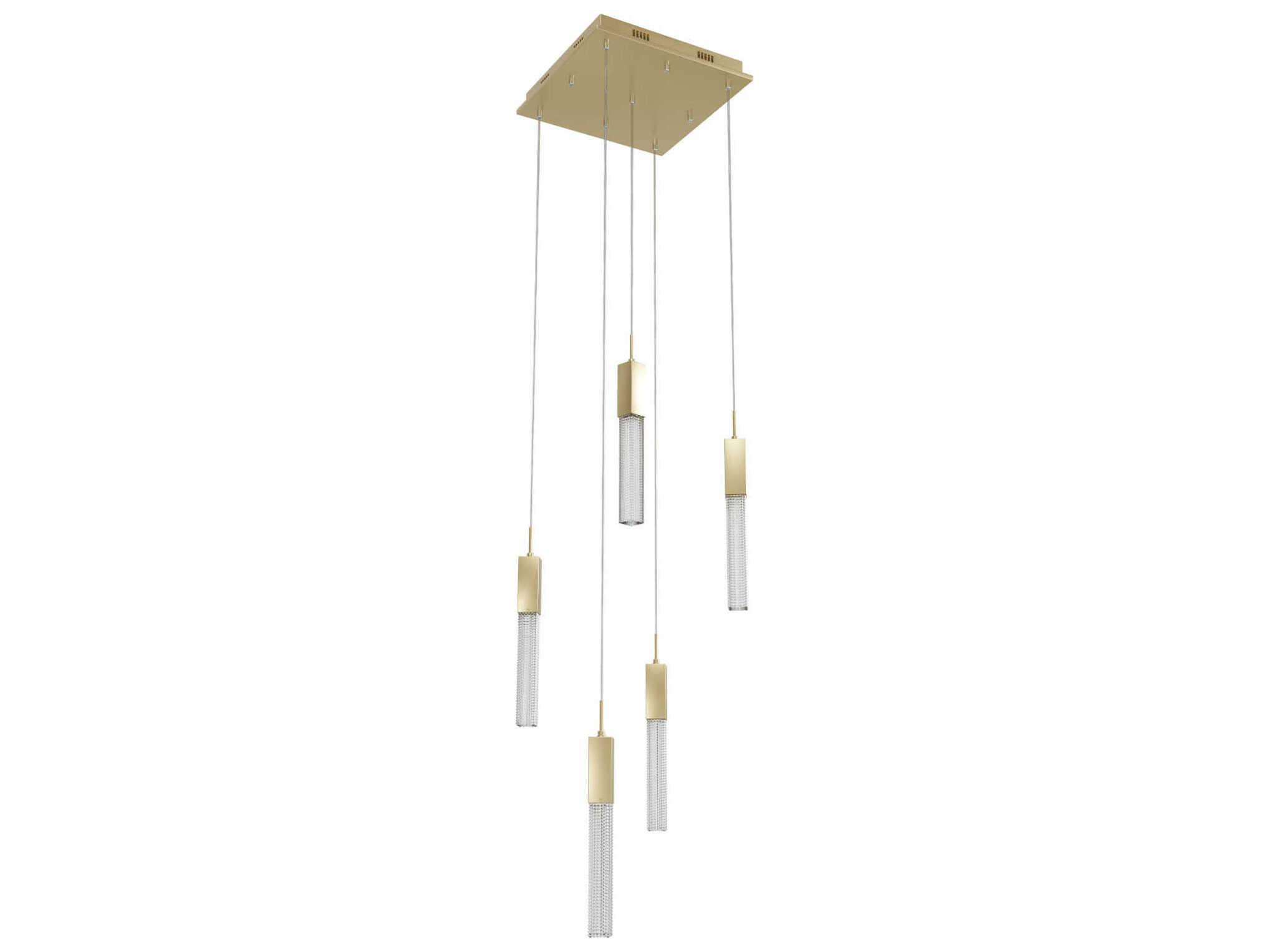 Avenue Lighting Boa 5-Light Brushed Brass Linear Mini Pendant