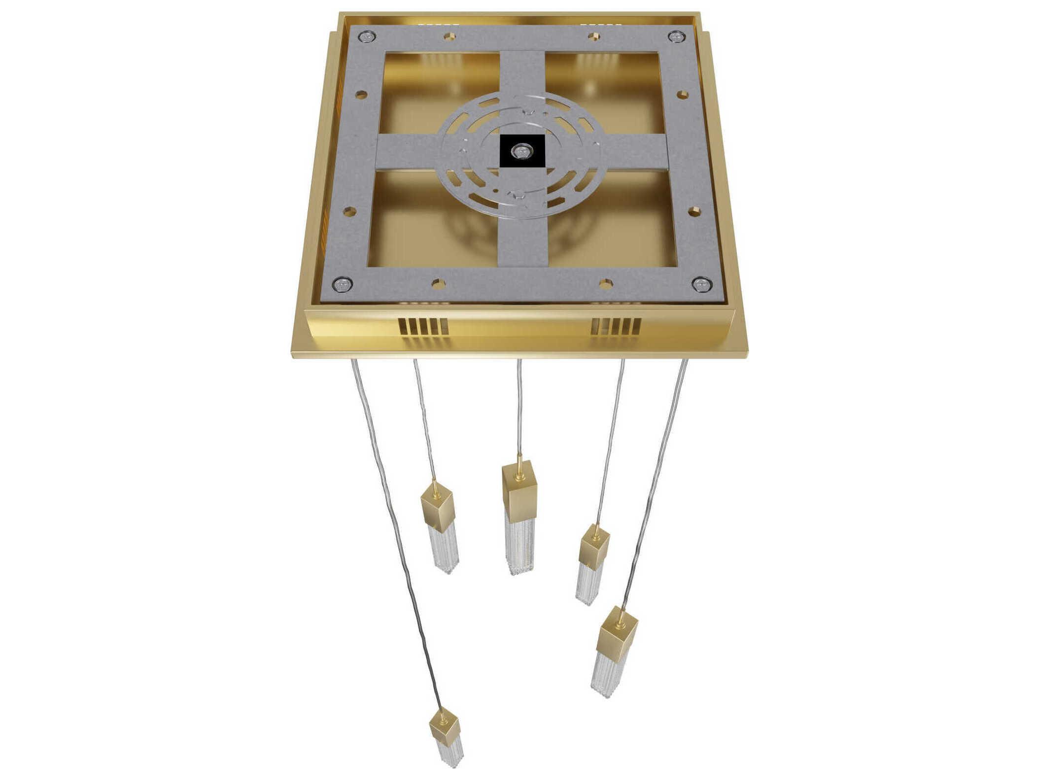 Avenue Lighting Boa 5-Light Brushed Brass Linear Mini Pendant