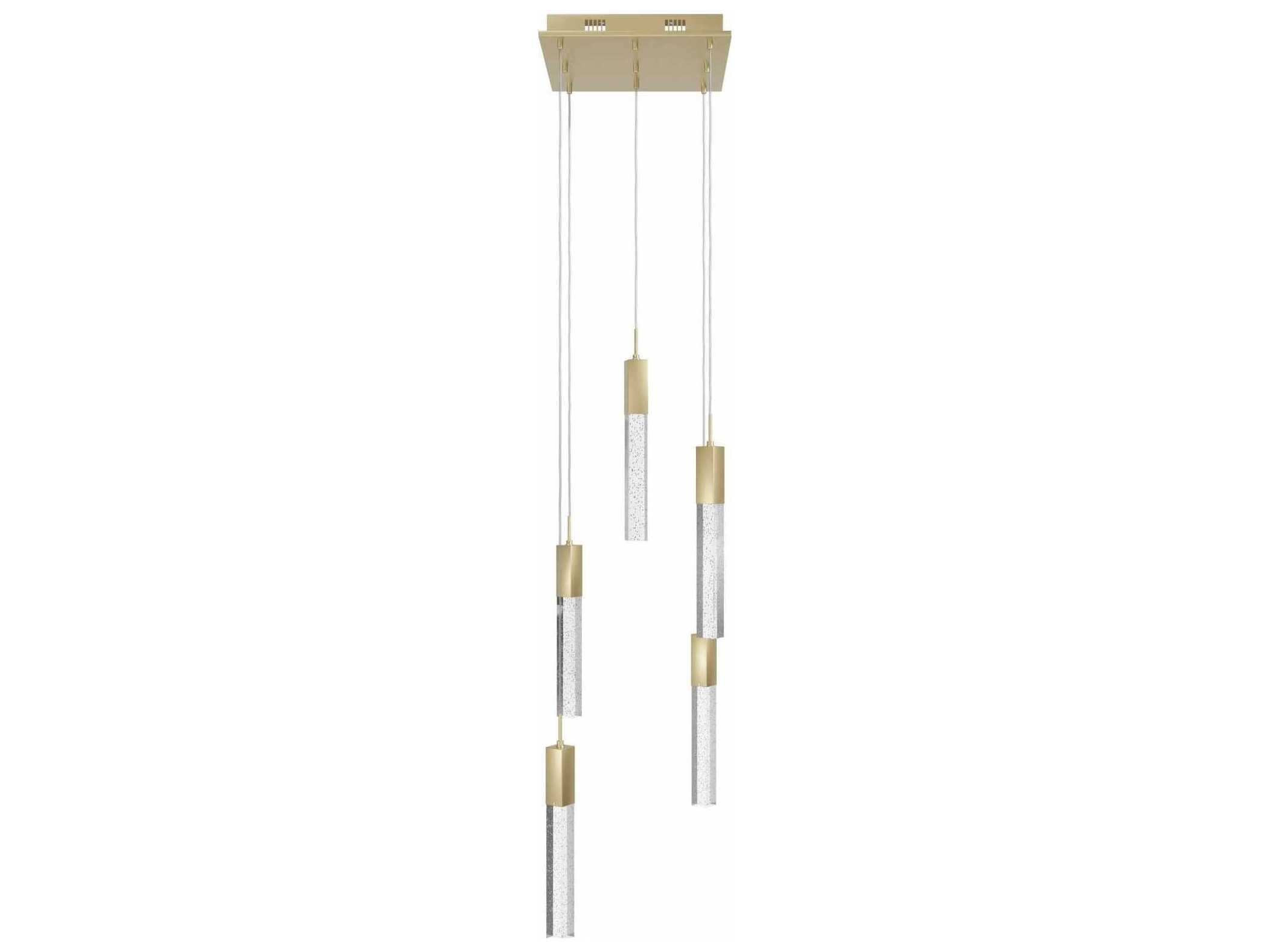 Avenue Lighting The Original Glacier 5-Light Brushed Brass Linear Pendant