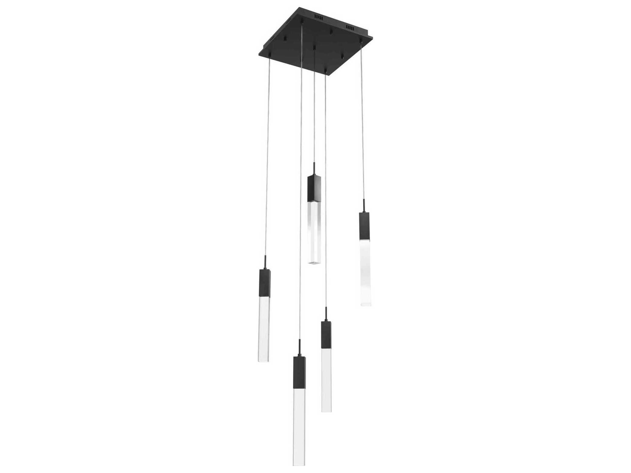 Avenue Lighting The Original Glacier 5-Light Black Linear Pendant
