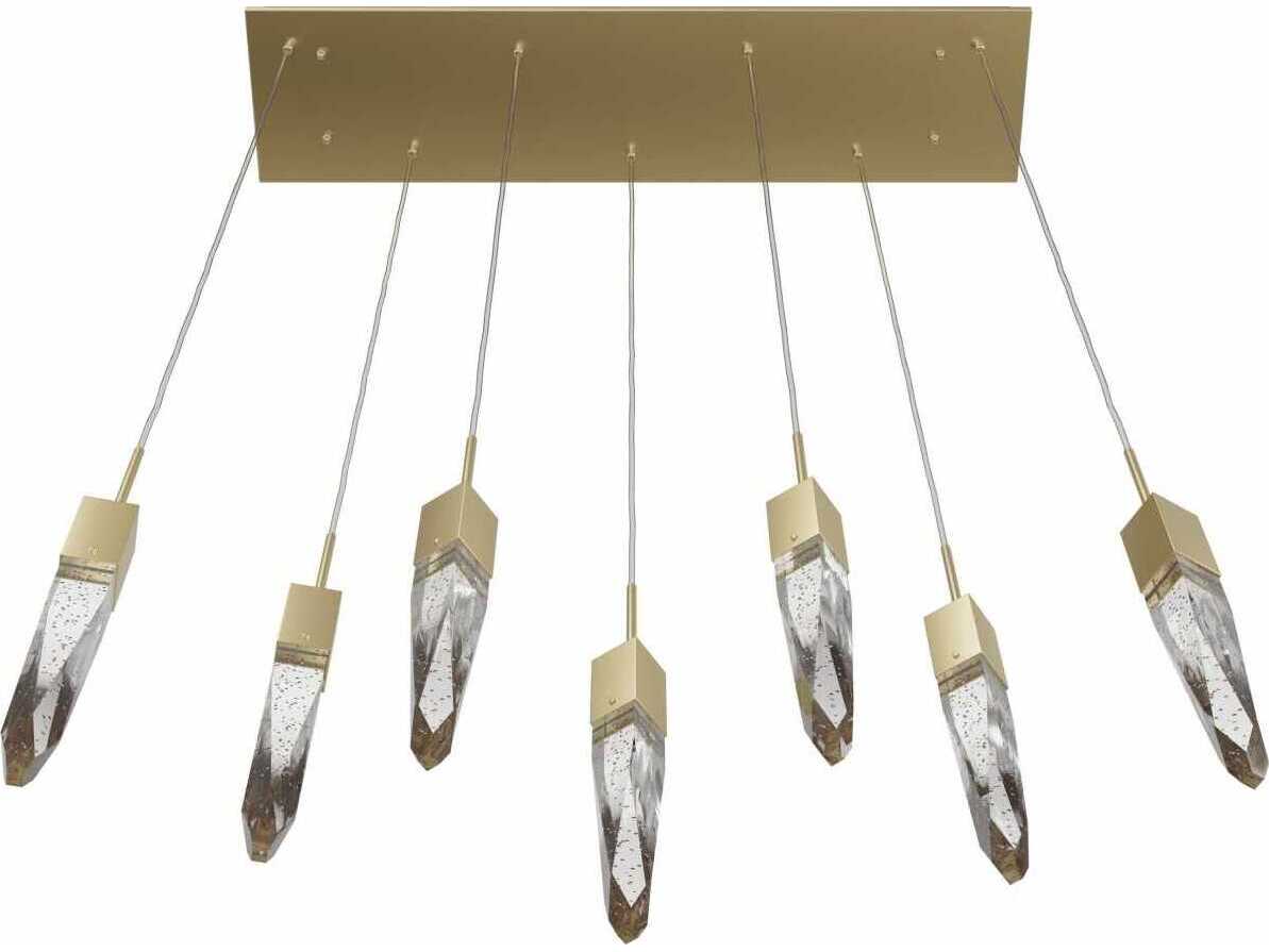 Avenue Lighting Aspen 7-Light Brushed Brass Linear Pendant