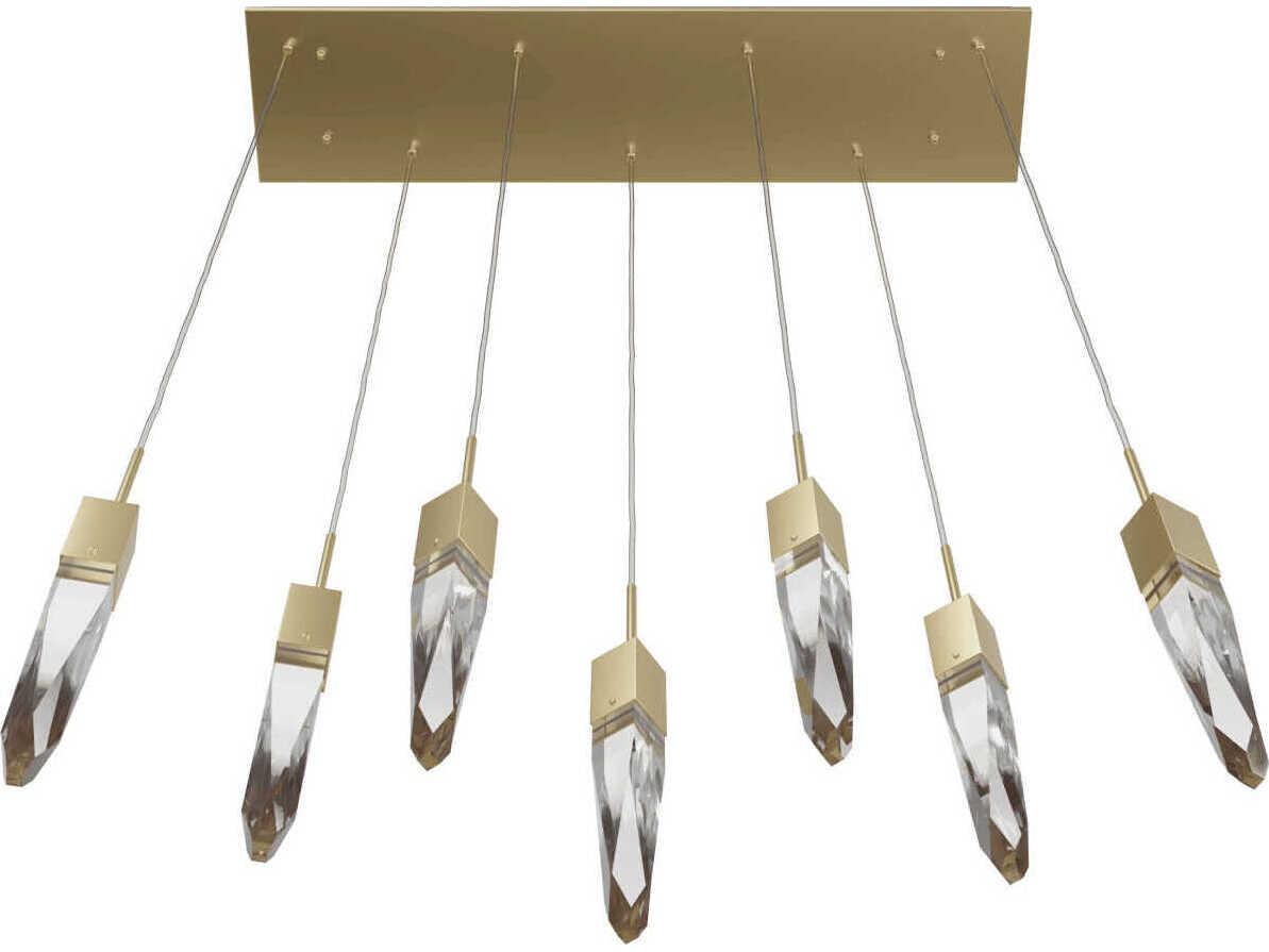 Avenue Lighting Aspen 7-Light Brushed Brass Linear Pendant