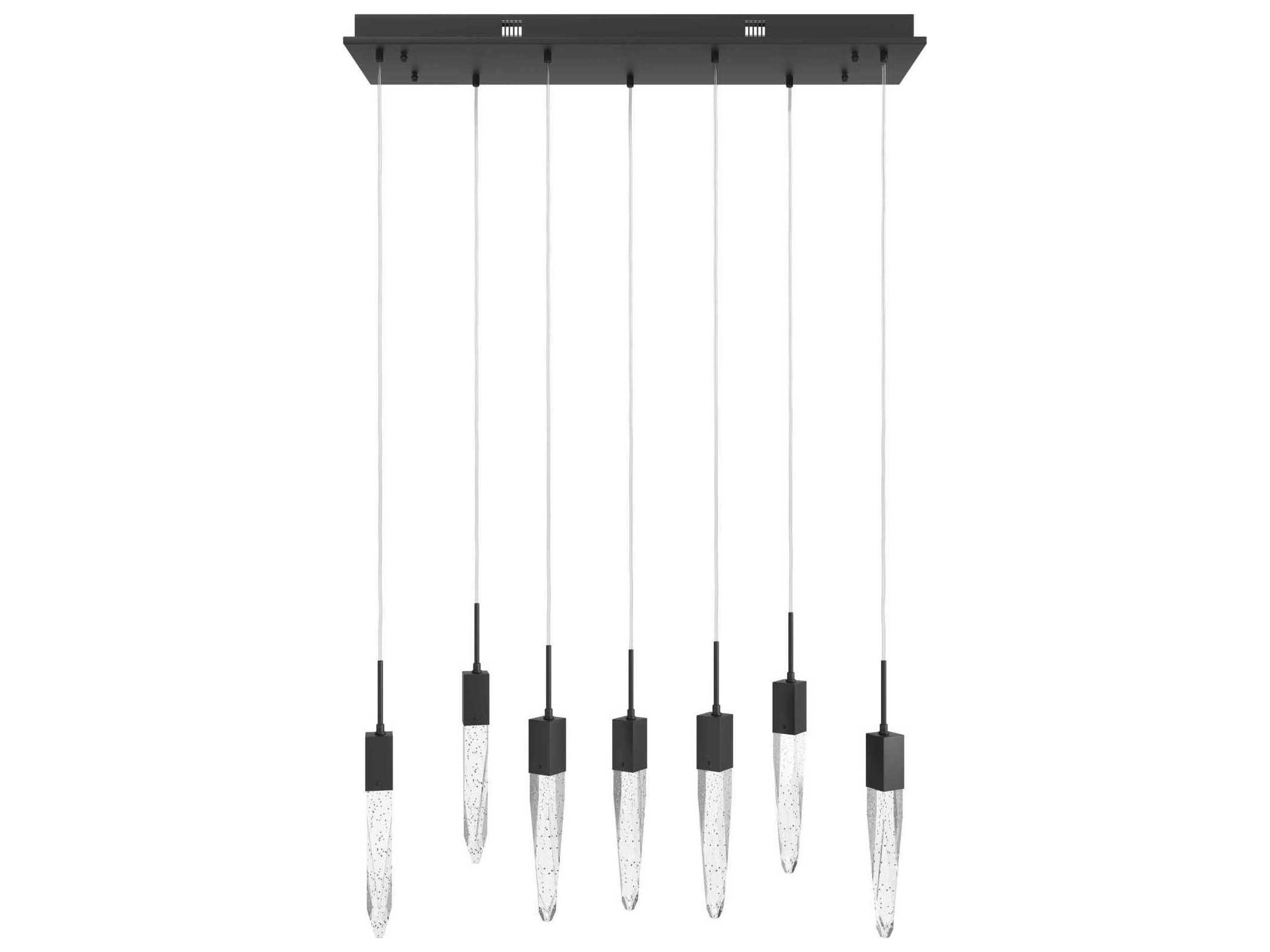 Avenue Lighting Aspen 7-Light Black Linear Pendant