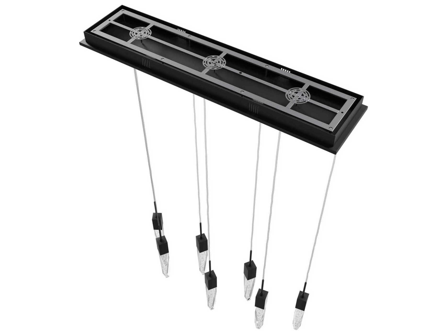 Avenue Lighting Aspen 7-Light Black Linear Pendant