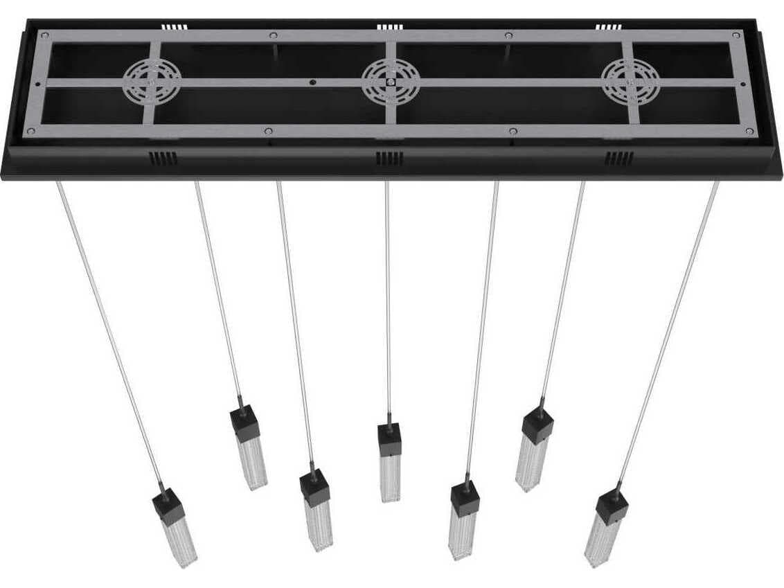 Avenue Lighting Boa 7-Light Black Linear Island Pendant