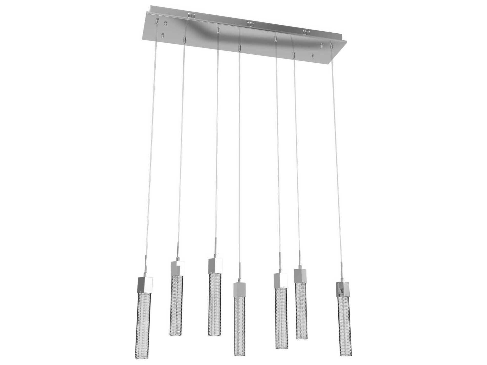 Avenue Lighting Boa 7-Light Polished Chrome Linear Island Pendant