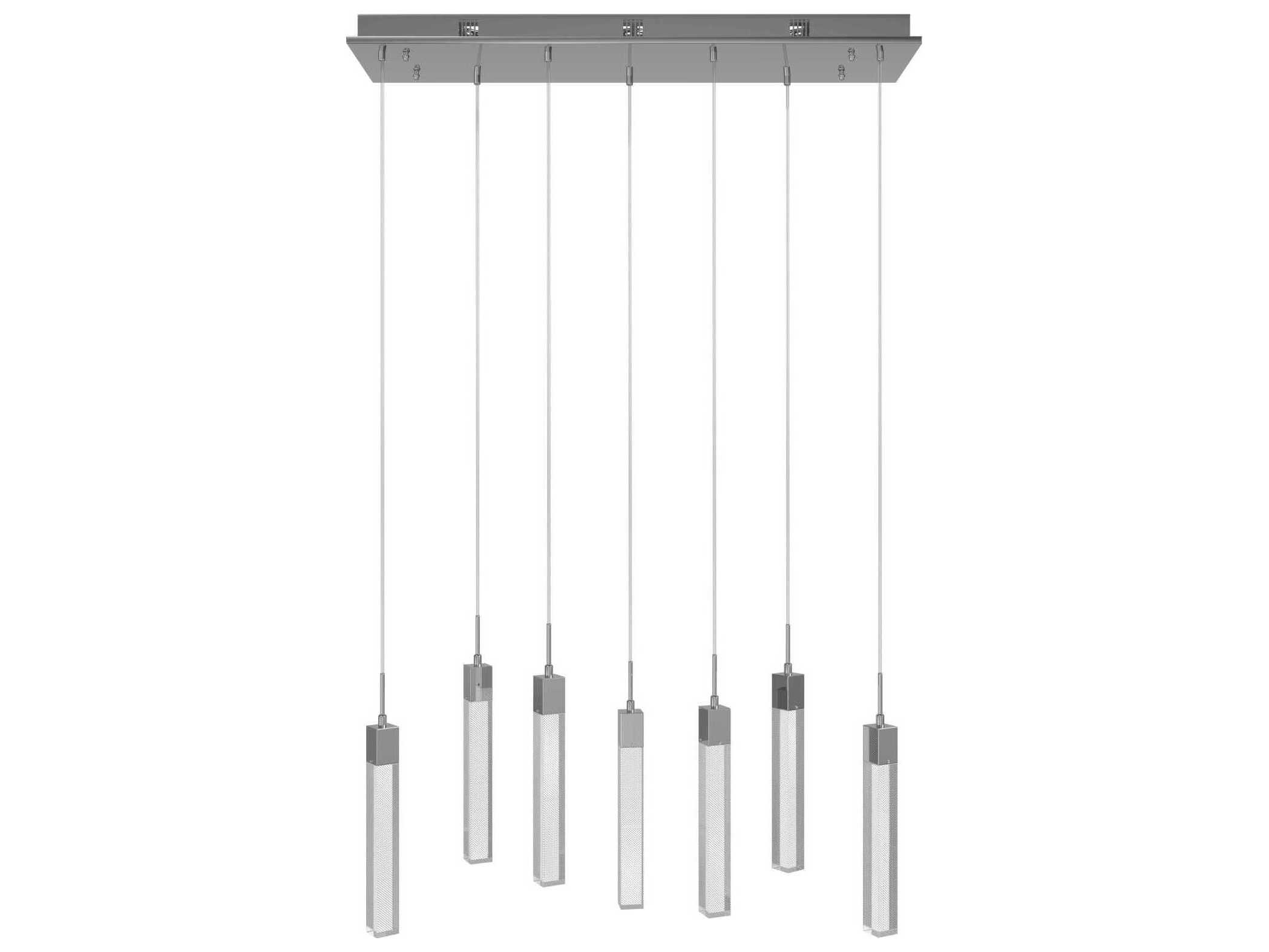 Avenue Lighting The Original Glacier 7-Light Polished Chrome Linear Pendant