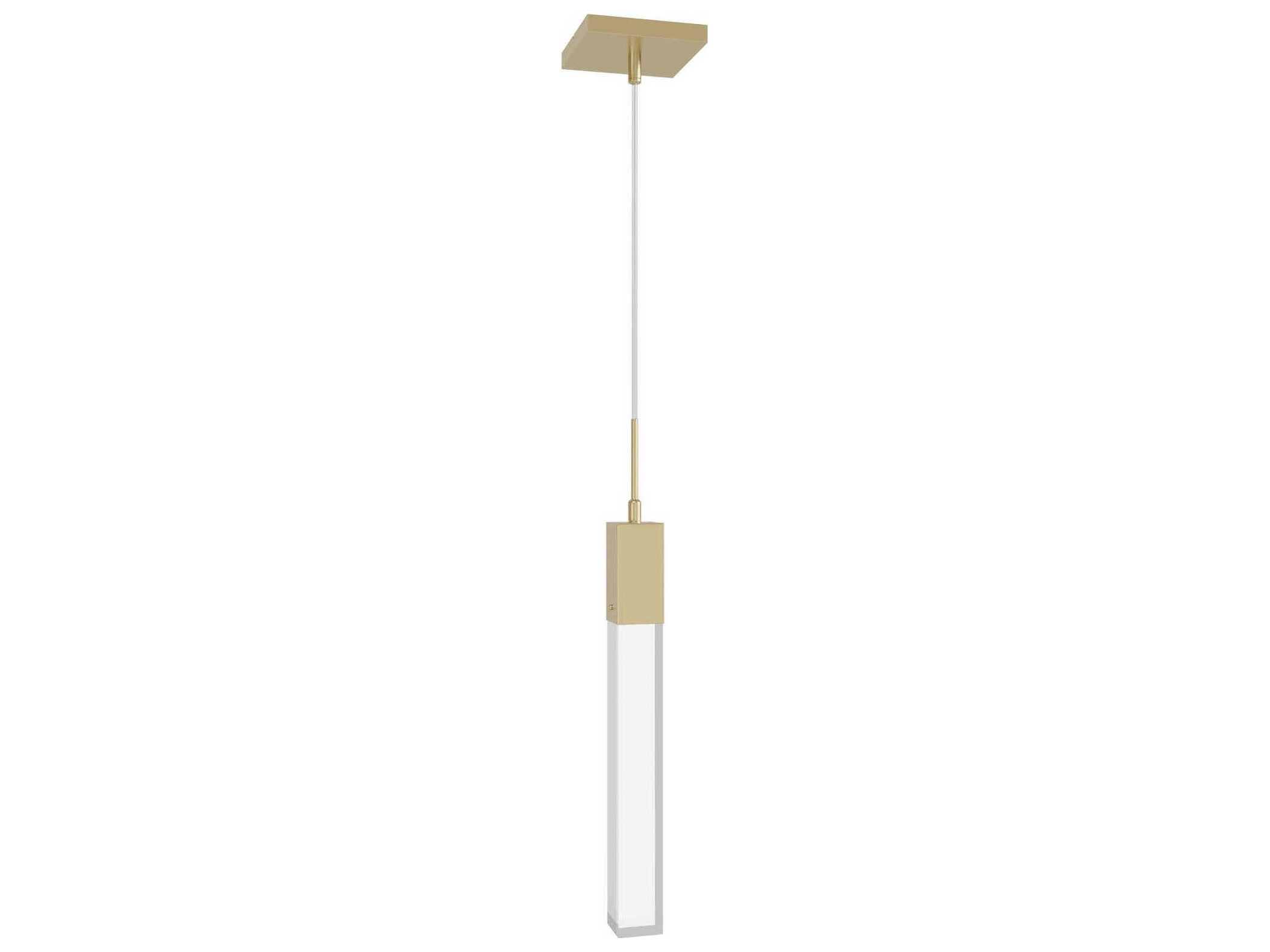 Avenue Lighting The Original Glacier 1-Light Brushed Brass Linear Pendant