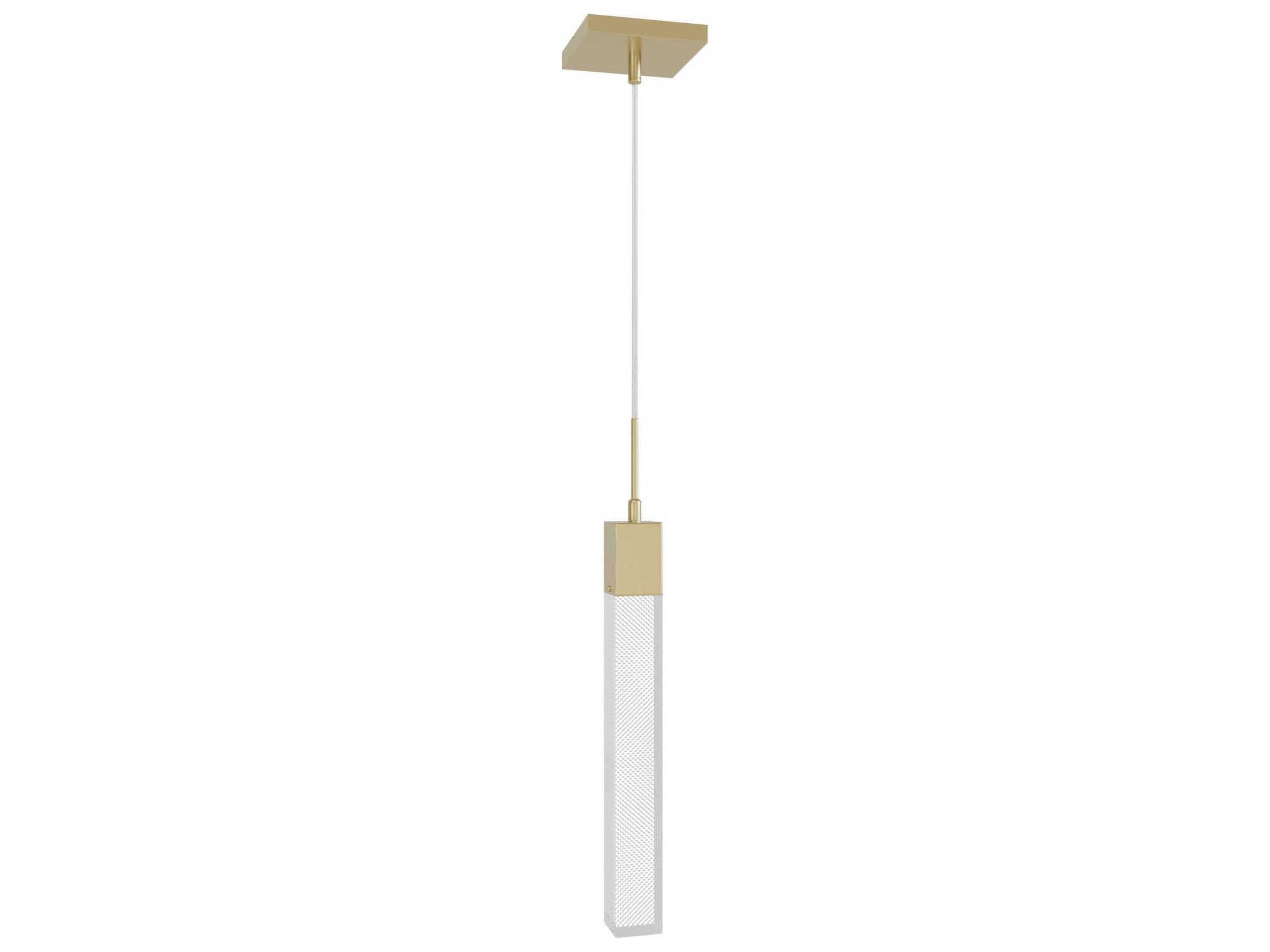 Avenue Lighting The Original Glacier 1-Light Brushed Brass Linear Pendant