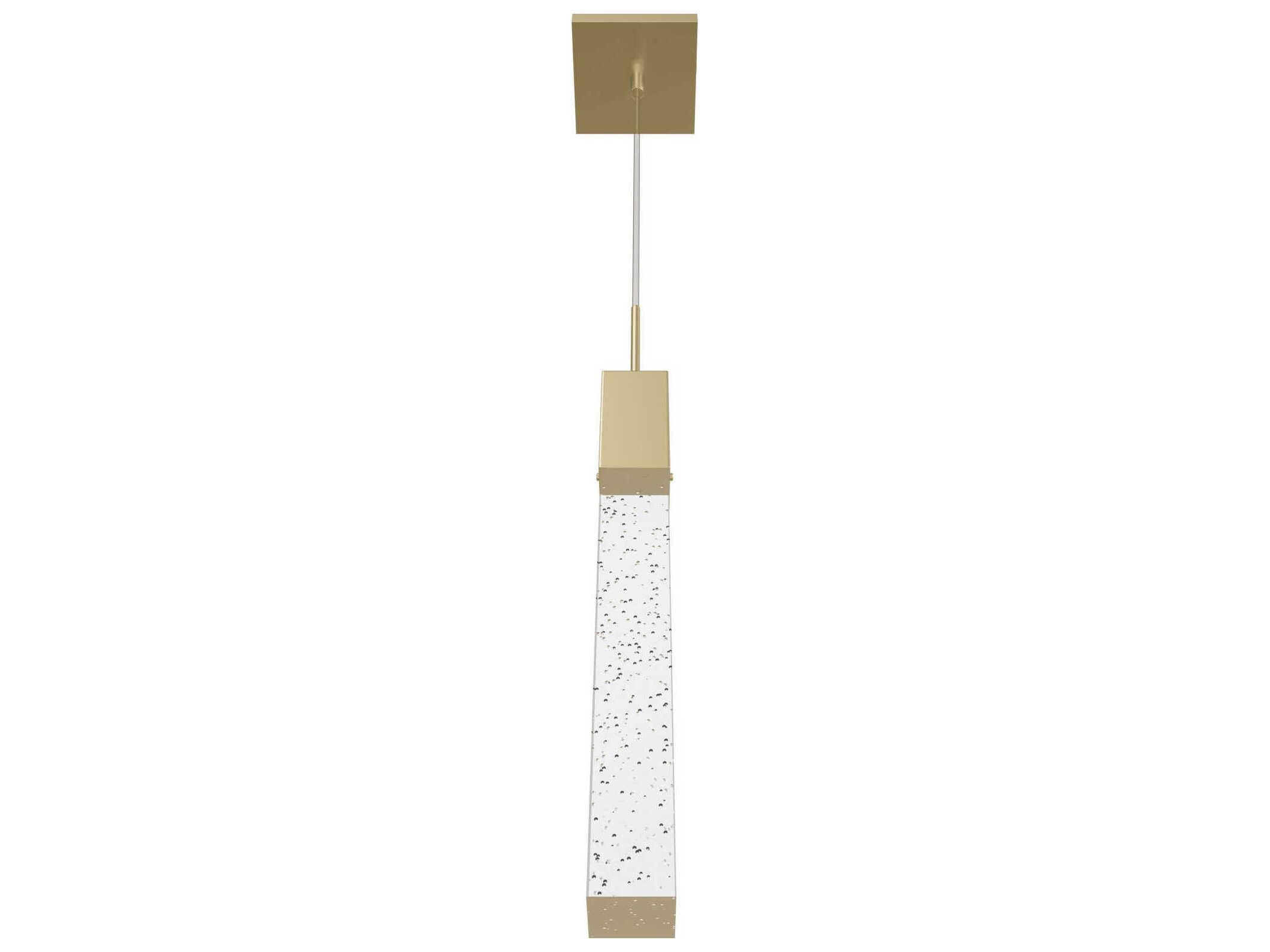 Avenue Lighting The Original Glacier 1-Light Brushed Brass Linear Pendant