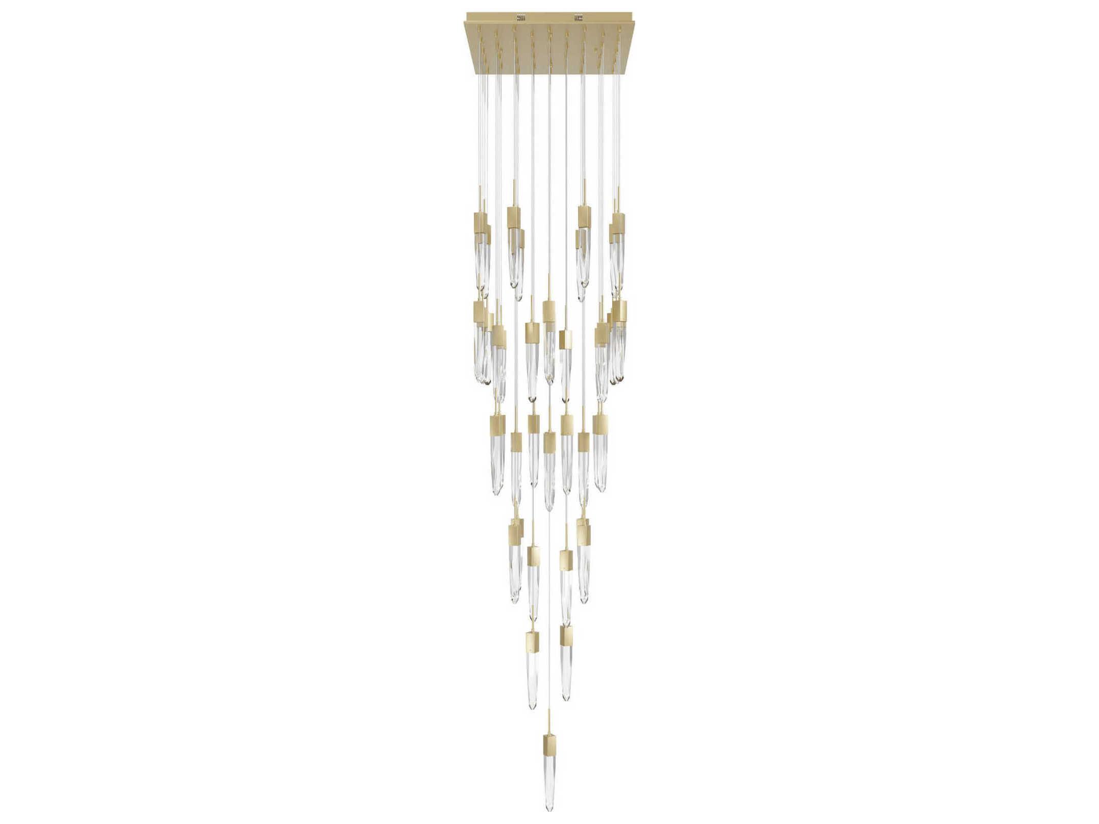 Avenue Lighting Aspen 41-Light Brushed Brass Linear Pendant