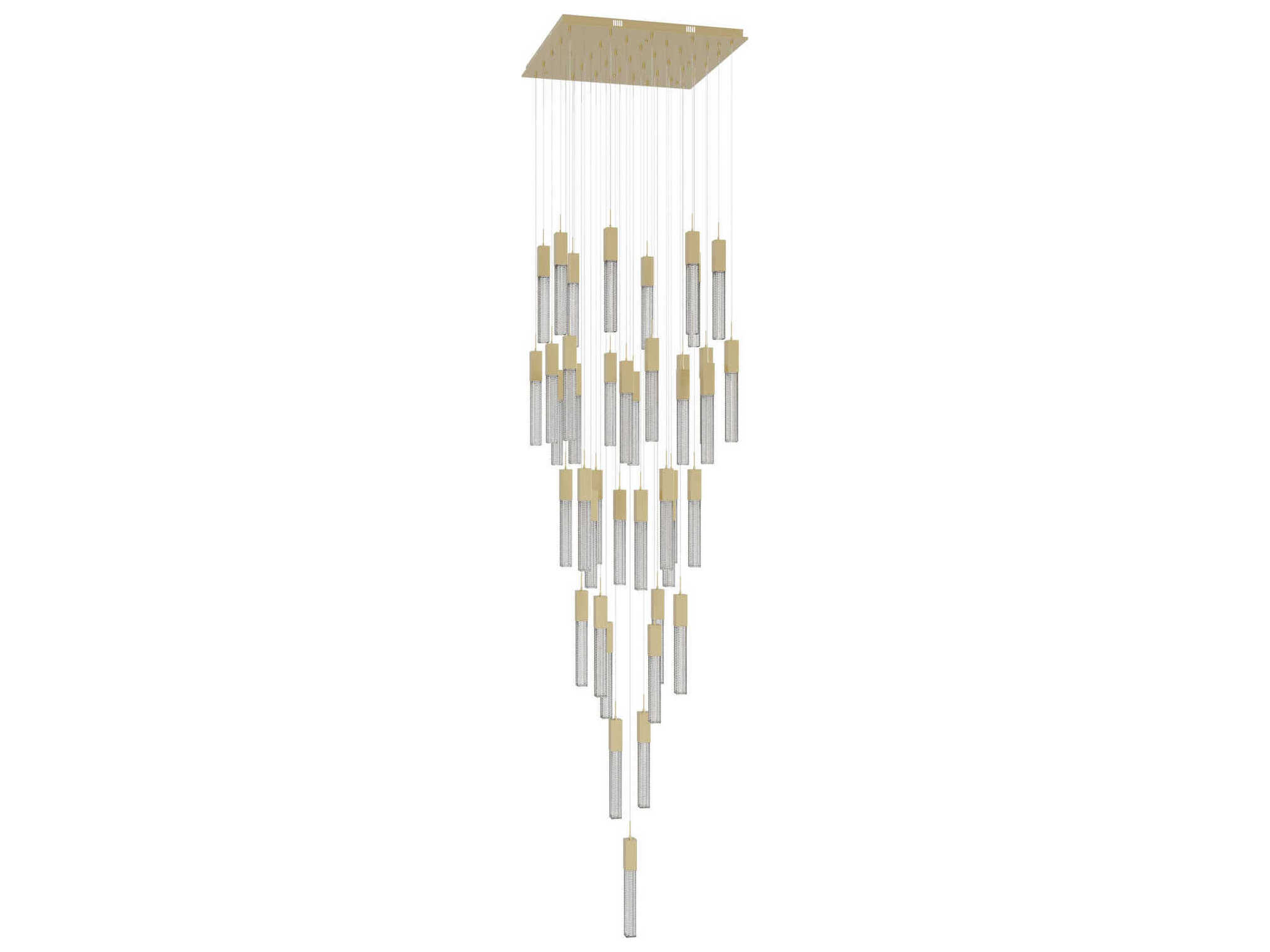 Avenue Lighting Boa 41-Light Brushed Brass Linear Pendant