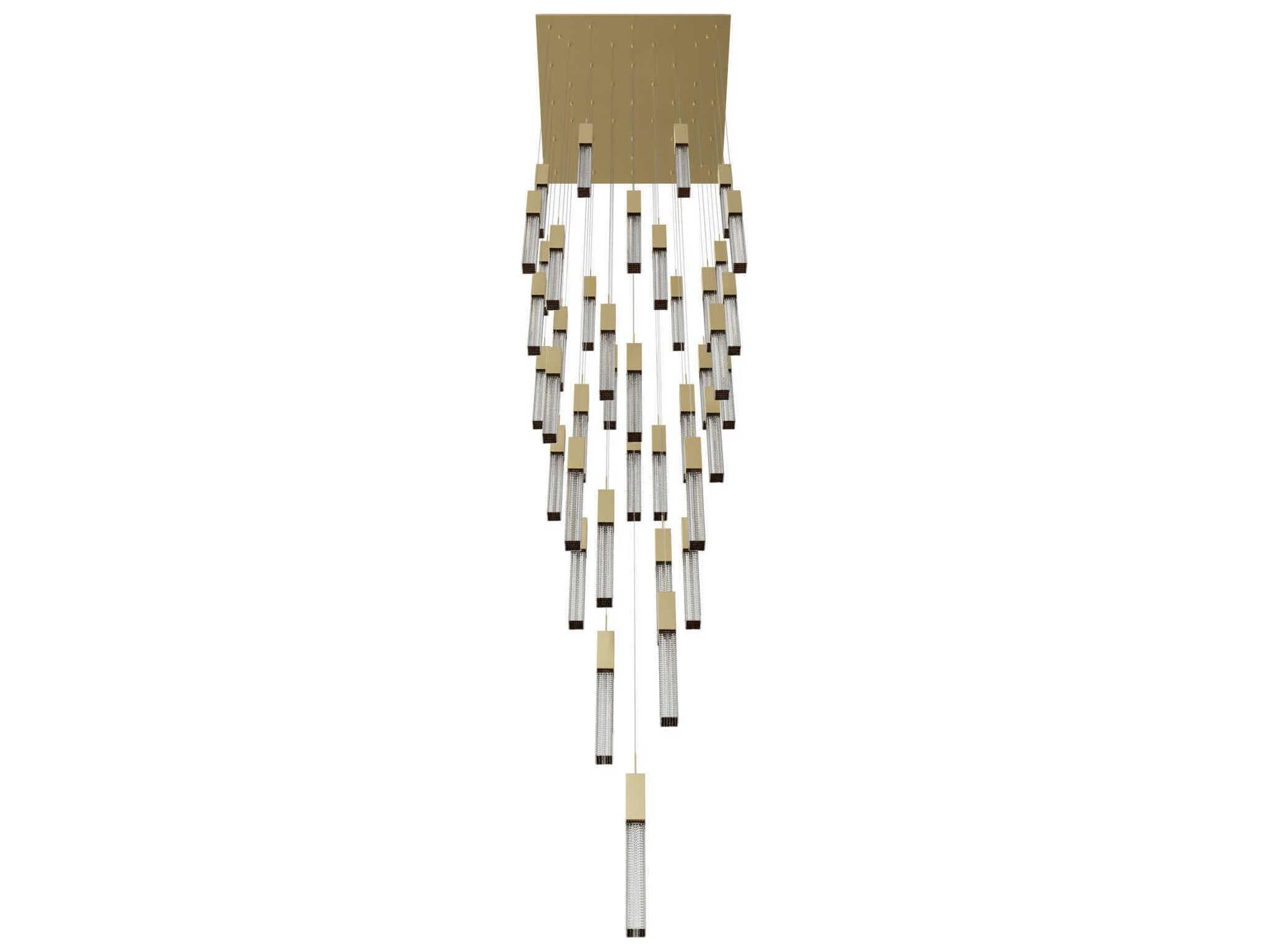 Avenue Lighting Boa 41-Light Brushed Brass Linear Pendant