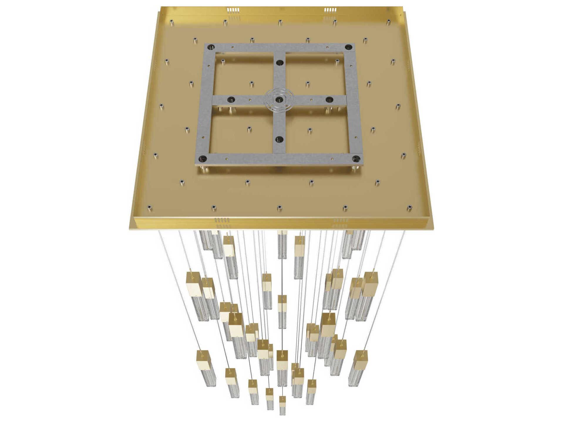 Avenue Lighting Boa 41-Light Brushed Brass Linear Pendant