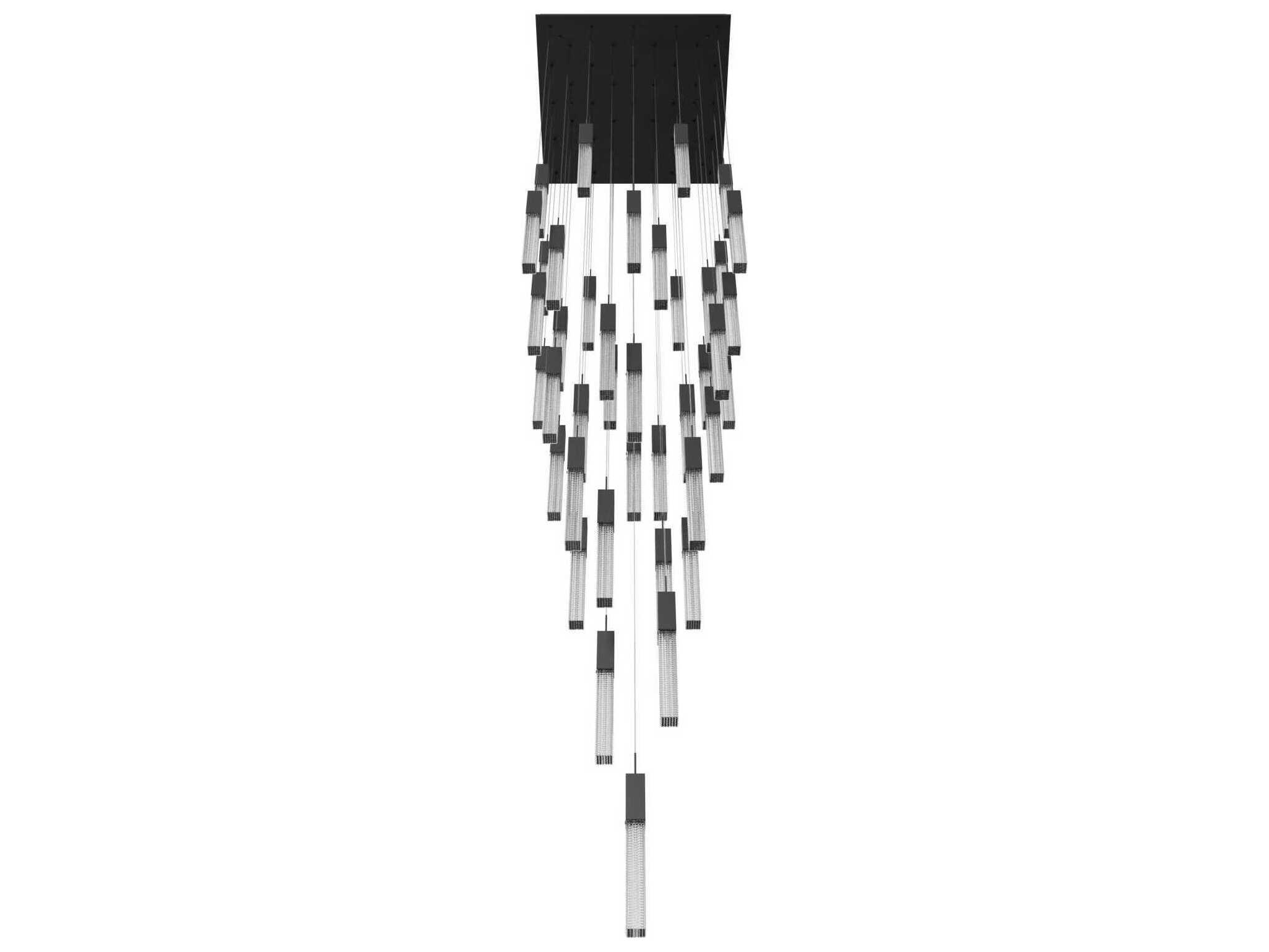 Avenue Lighting Boa 41-Light Black Linear Pendant