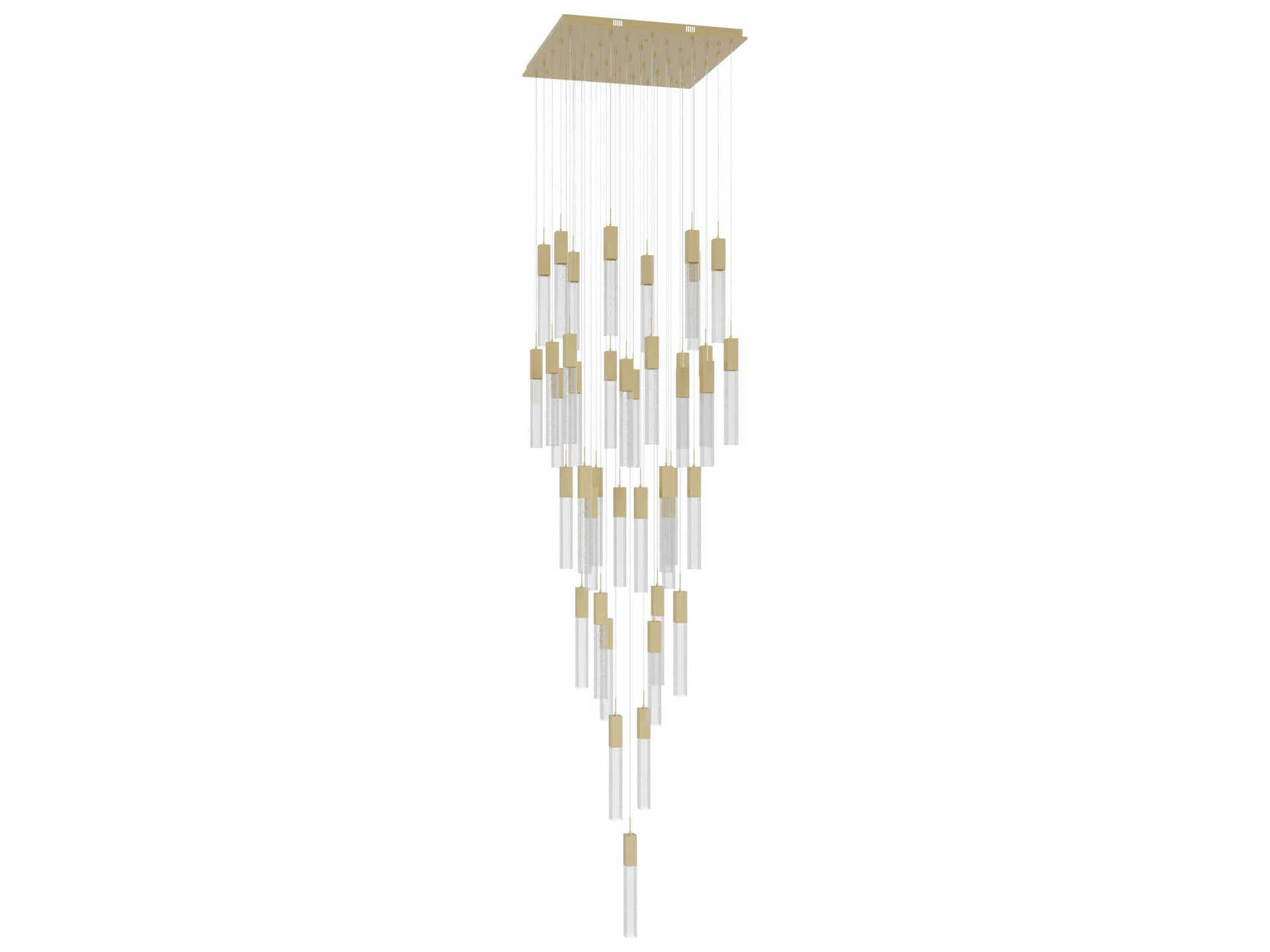 Avenue Lighting The Original Glacier 41-Light Brushed Brass Linear Pendant