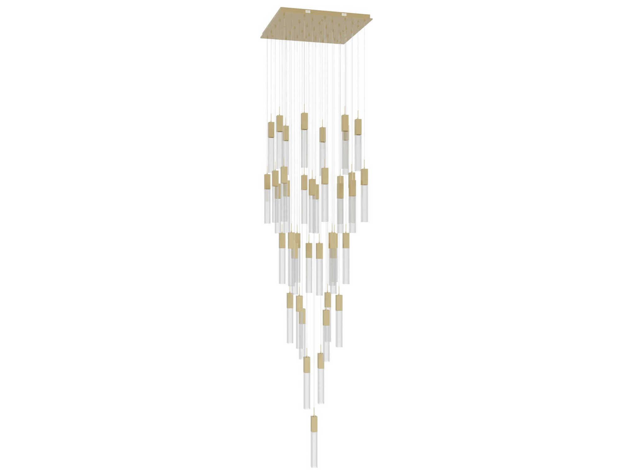 Avenue Lighting The Original Glacier 41-Light Brushed Brass Linear Pendant