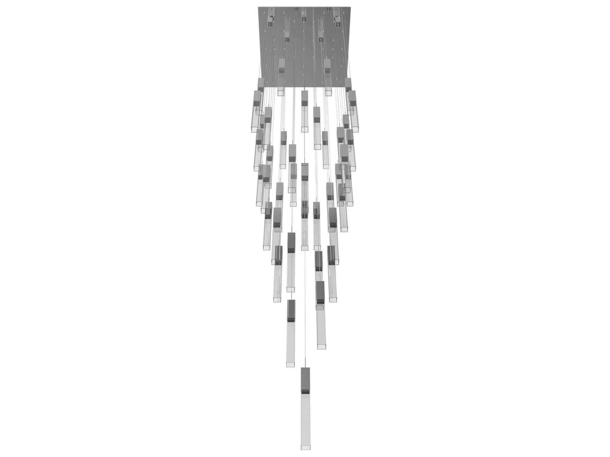 Avenue Lighting The Original Glacier 41-Light Polished Chrome Linear Pendant