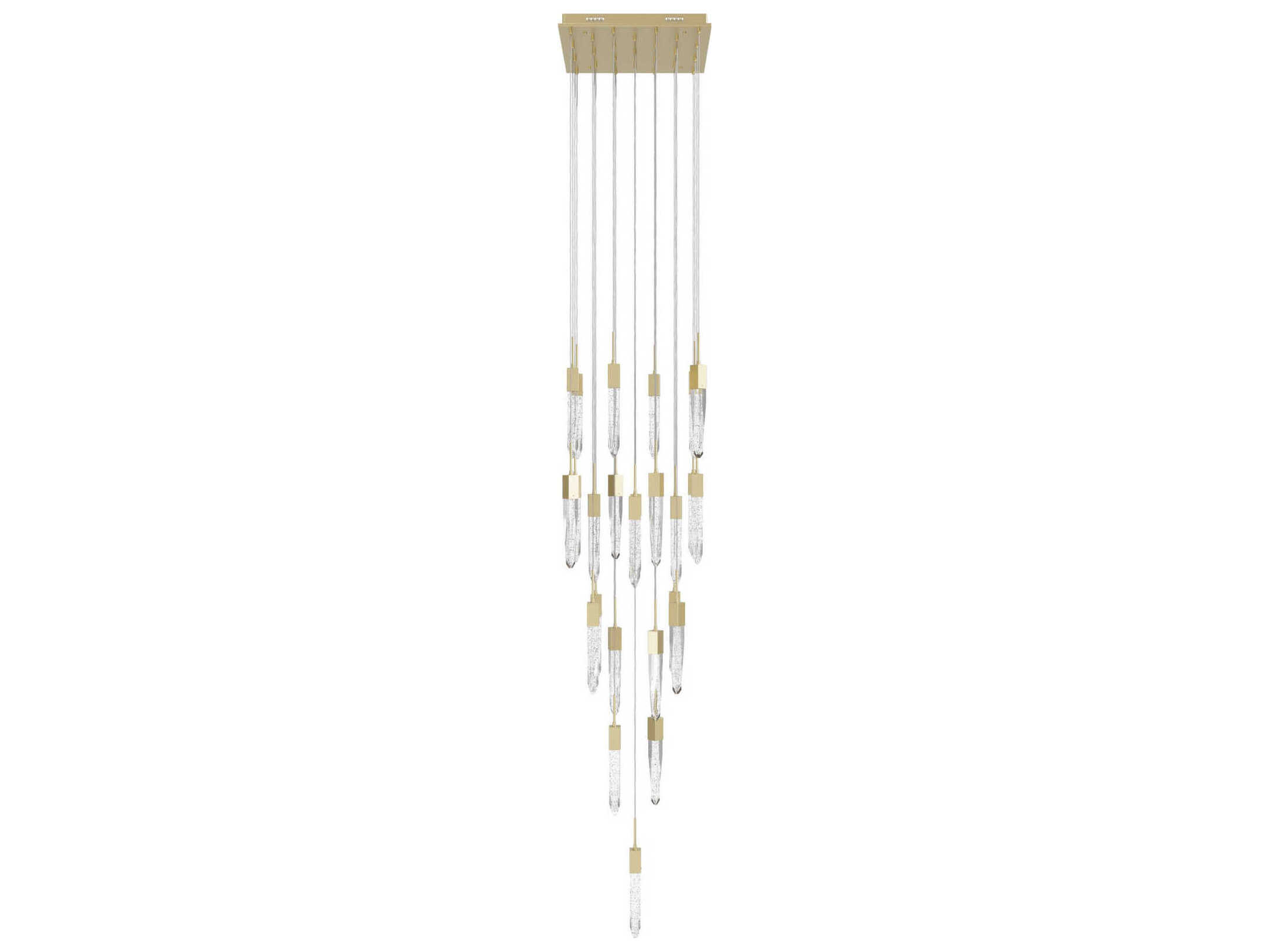 Avenue Lighting Aspen 25-Light Brushed Brass Linear Pendant
