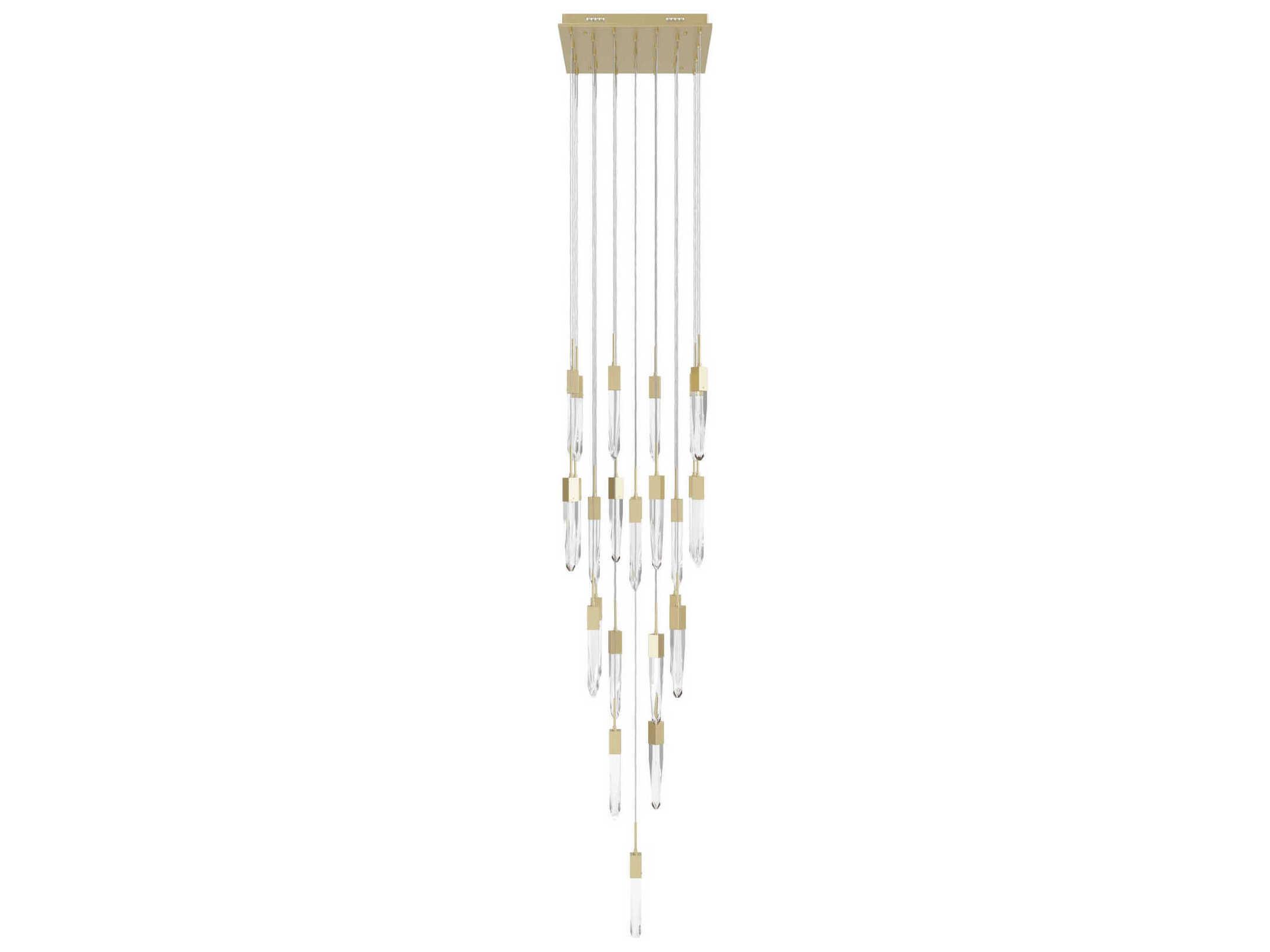 Avenue Lighting Aspen 25-Light Brushed Brass Linear Pendant