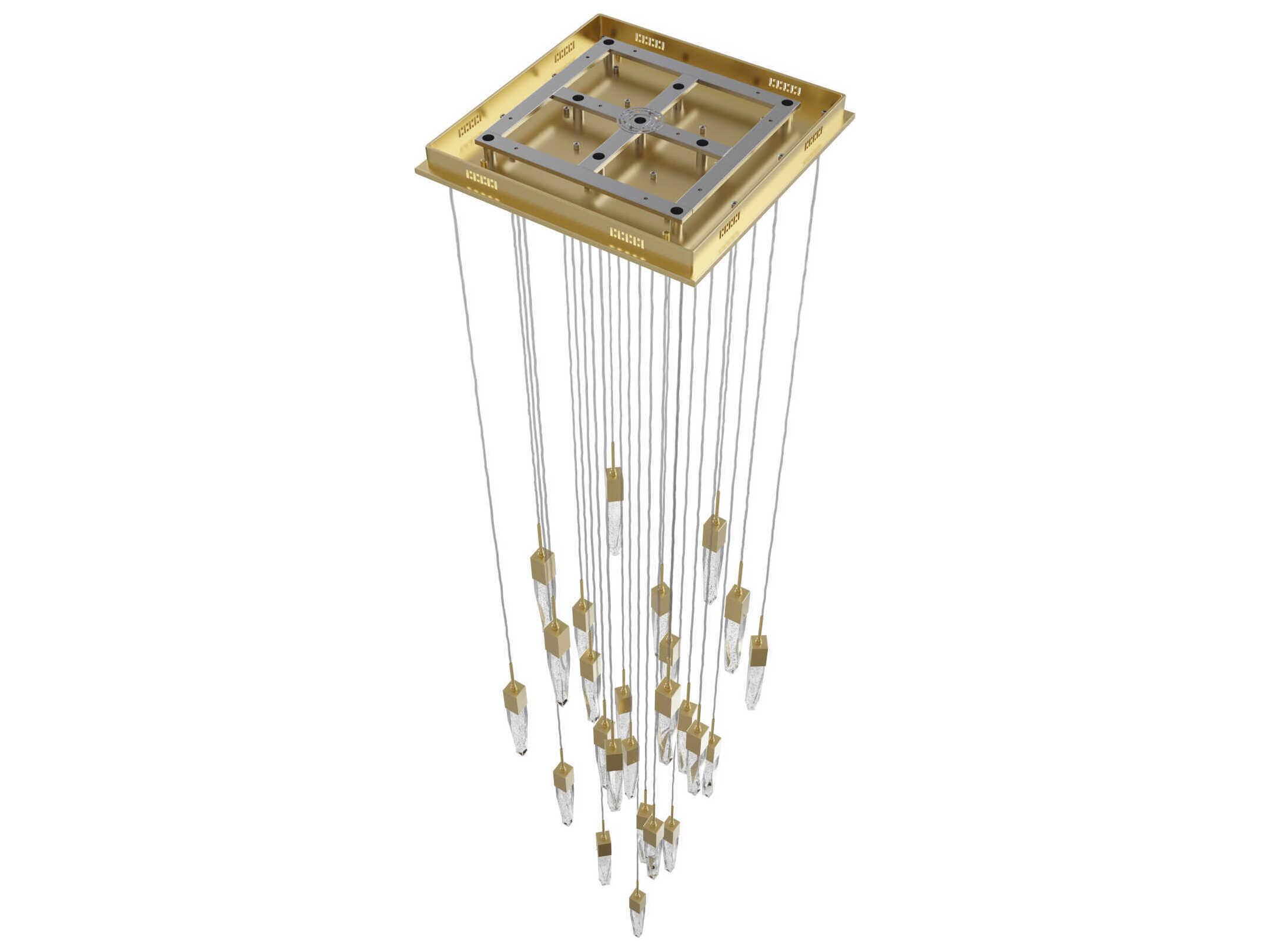 Avenue Lighting Aspen 25-Light Brushed Brass Linear Pendant