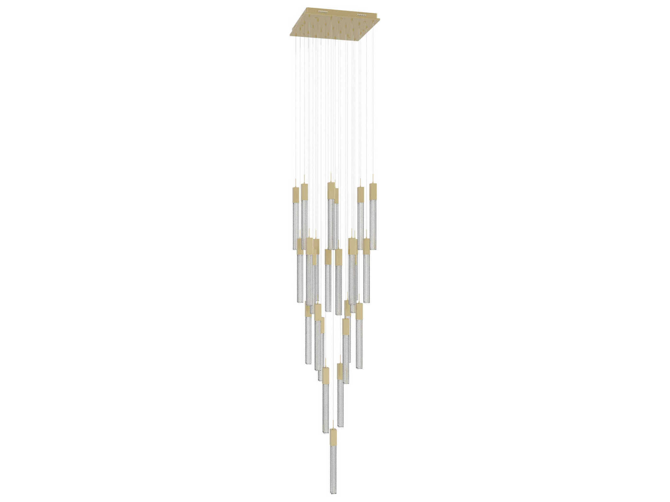 Avenue Lighting Boa 25-Light Brushed Brass Linear Pendant