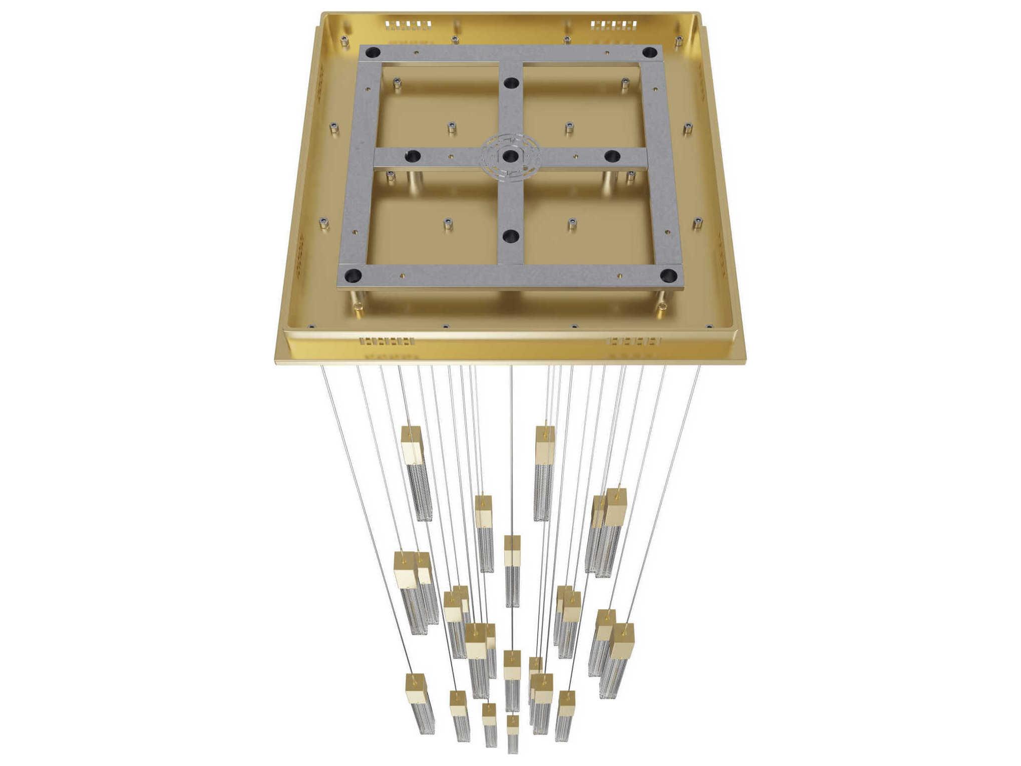 Avenue Lighting Boa 25-Light Brushed Brass Linear Pendant