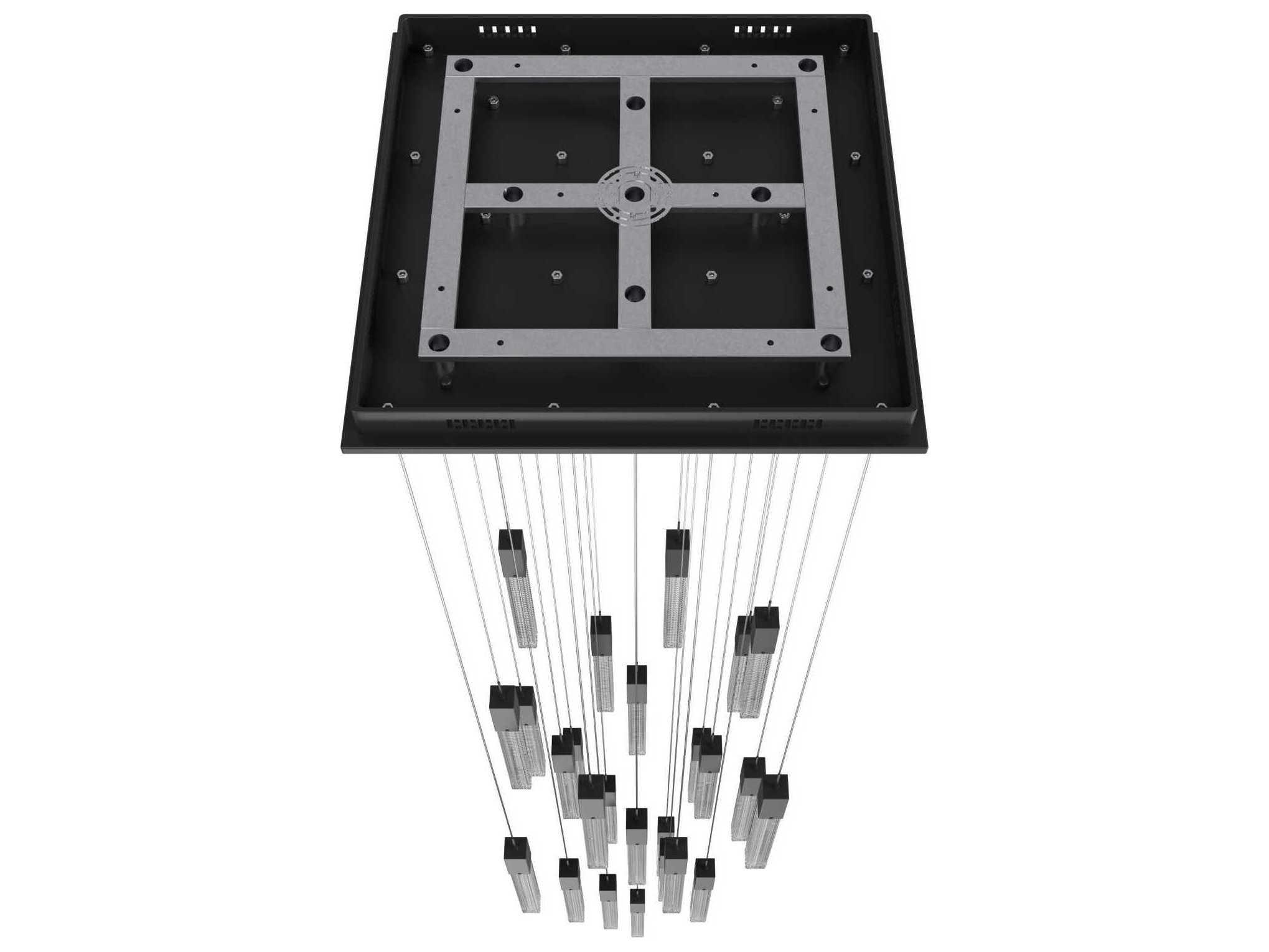 Avenue Lighting Boa 25-Light Black Linear Pendant