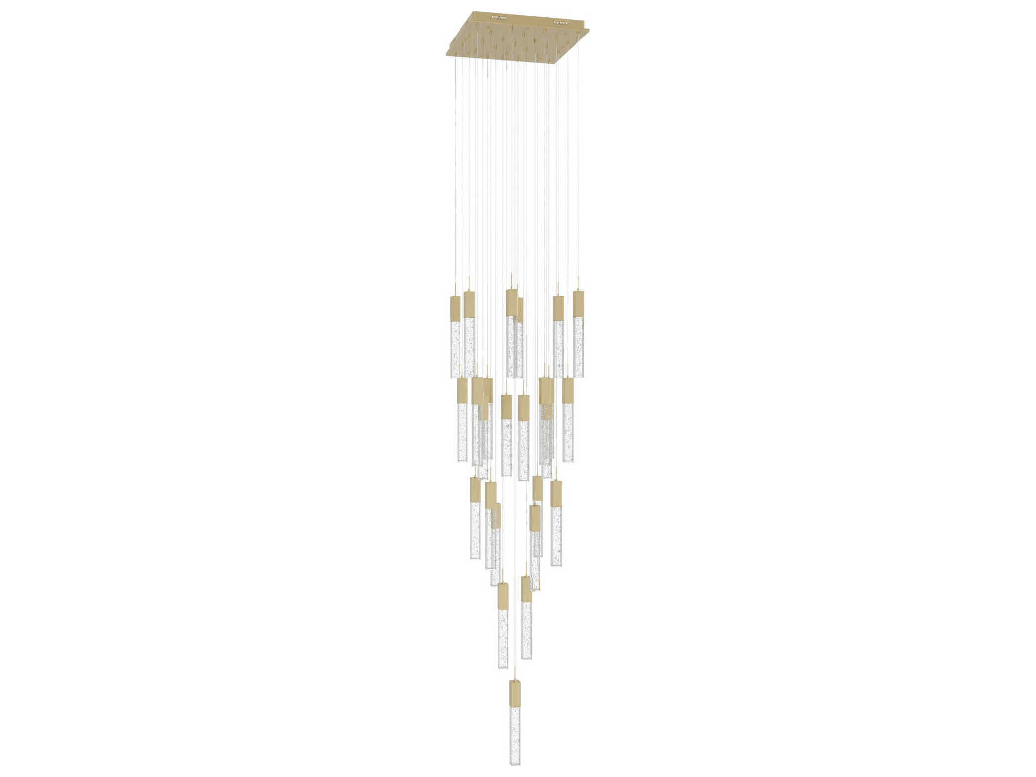 Avenue Lighting The Original Glacier 25-Light Brushed Brass Linear Pendant