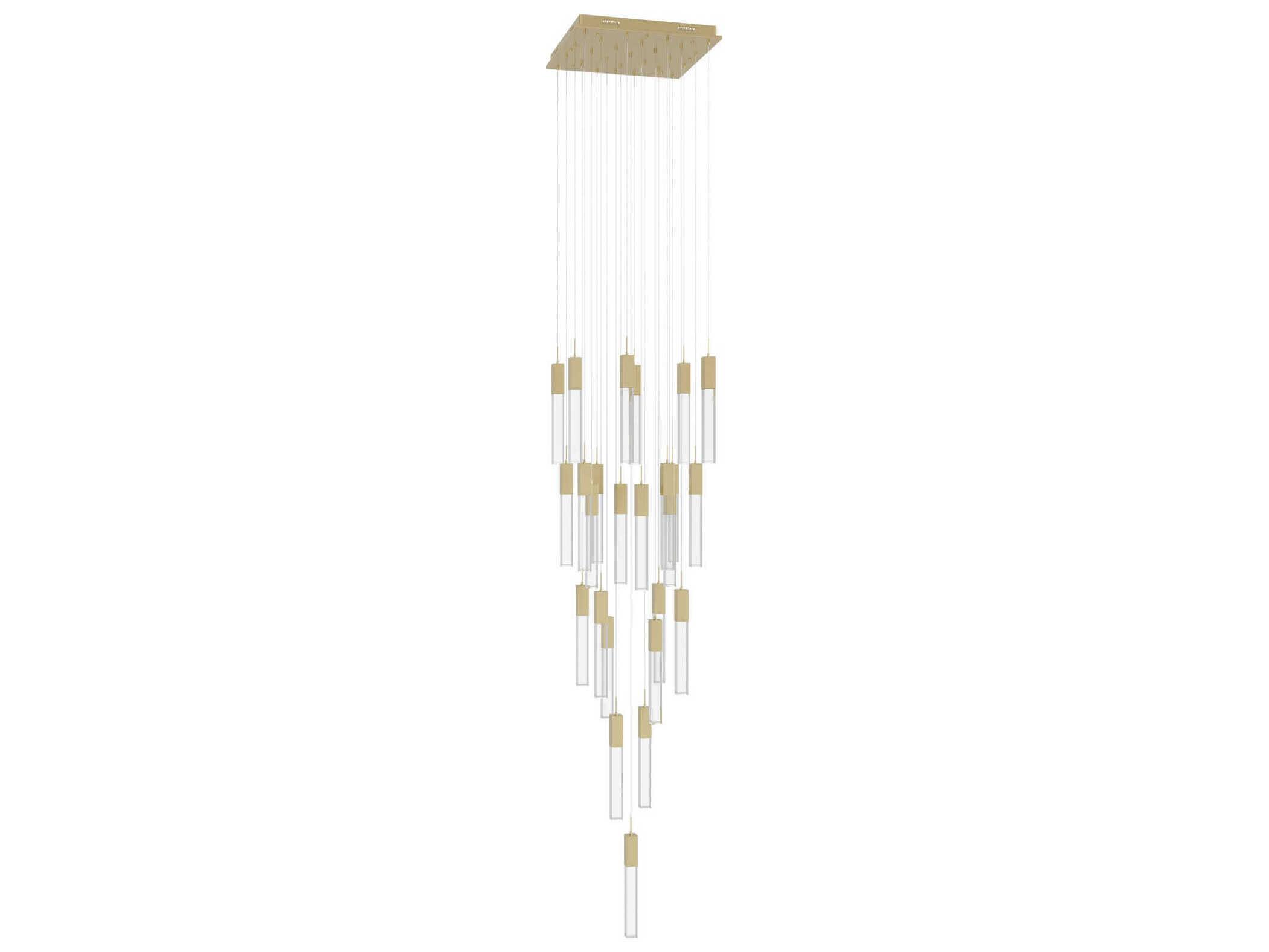 Avenue Lighting The Original Glacier 25-Light Brushed Brass Linear Pendant